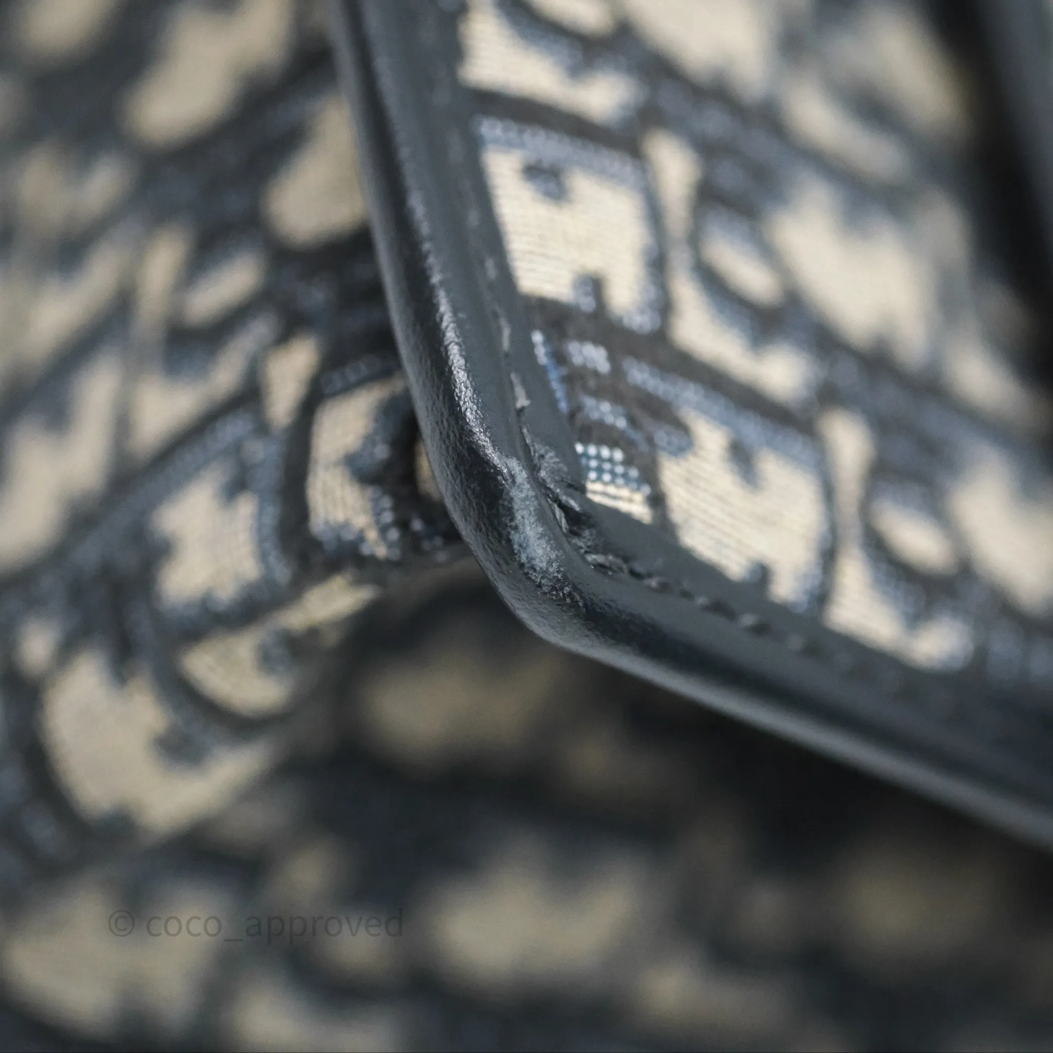 Christian Dior 30 Montaigne with Chain Blue Dior Oblique Jacquard
