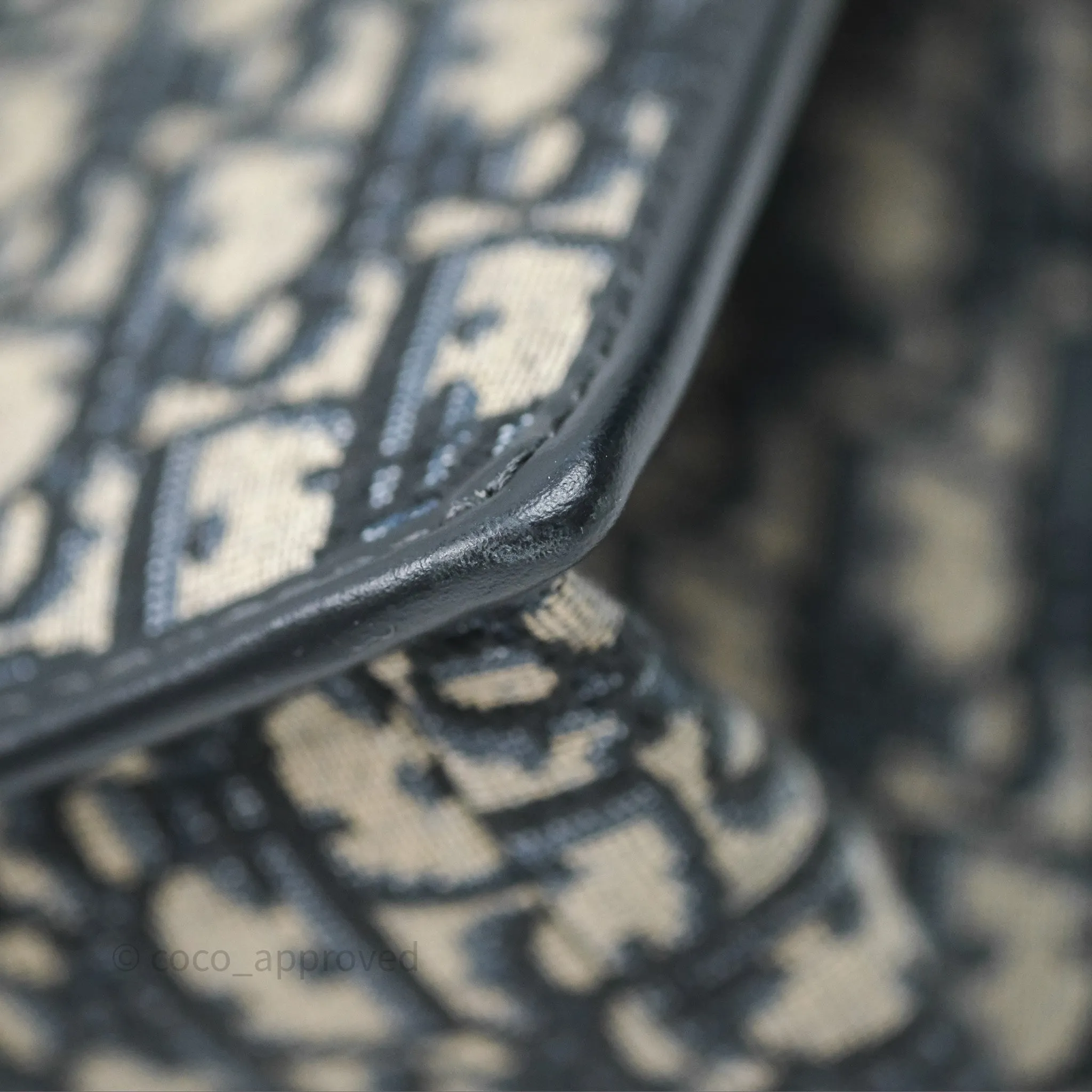 Christian Dior 30 Montaigne with Chain Blue Dior Oblique Jacquard