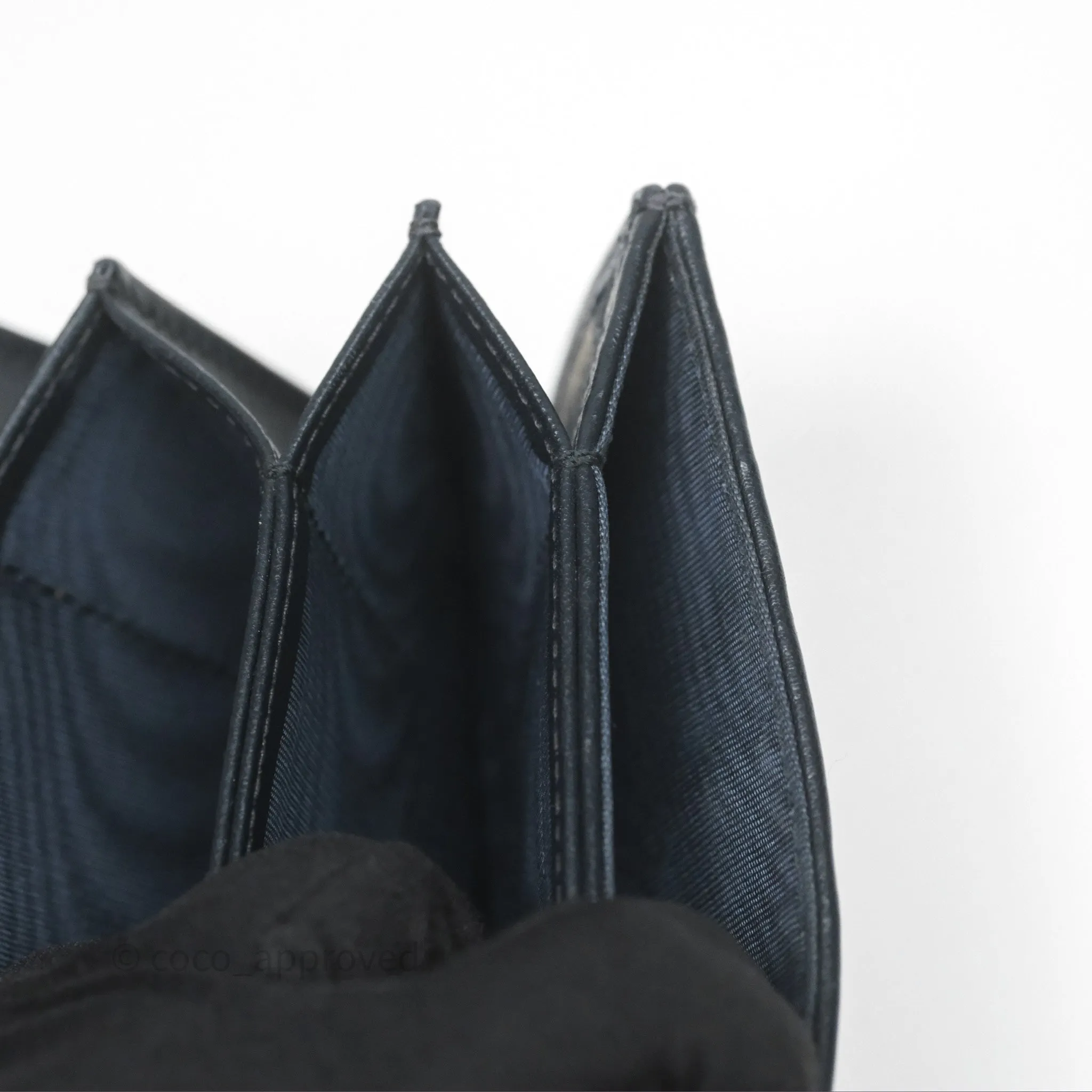 Christian Dior 5-Gusset Card Holder Blue Dior Oblique Jacquard