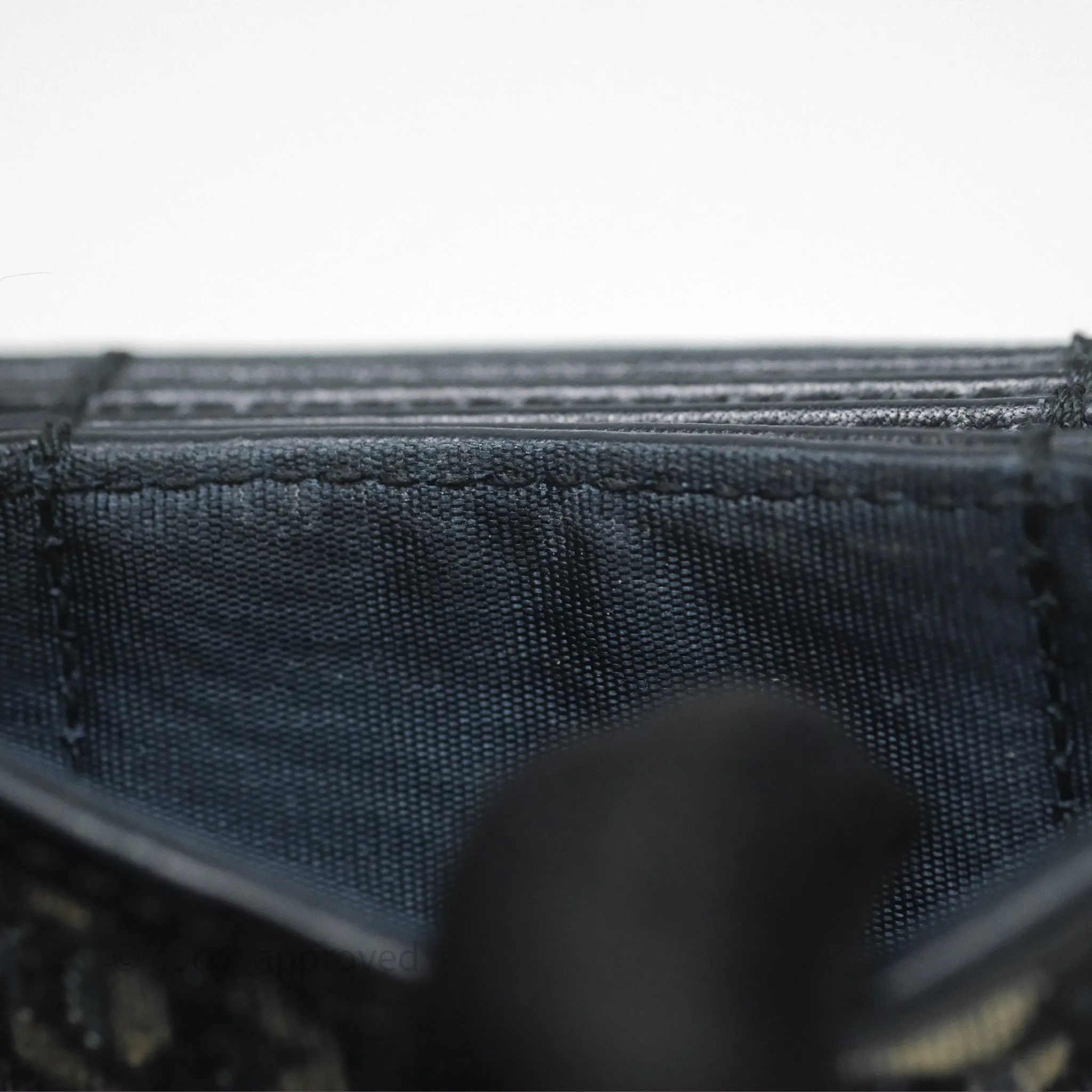 Christian Dior 5-Gusset Card Holder Blue Dior Oblique Jacquard