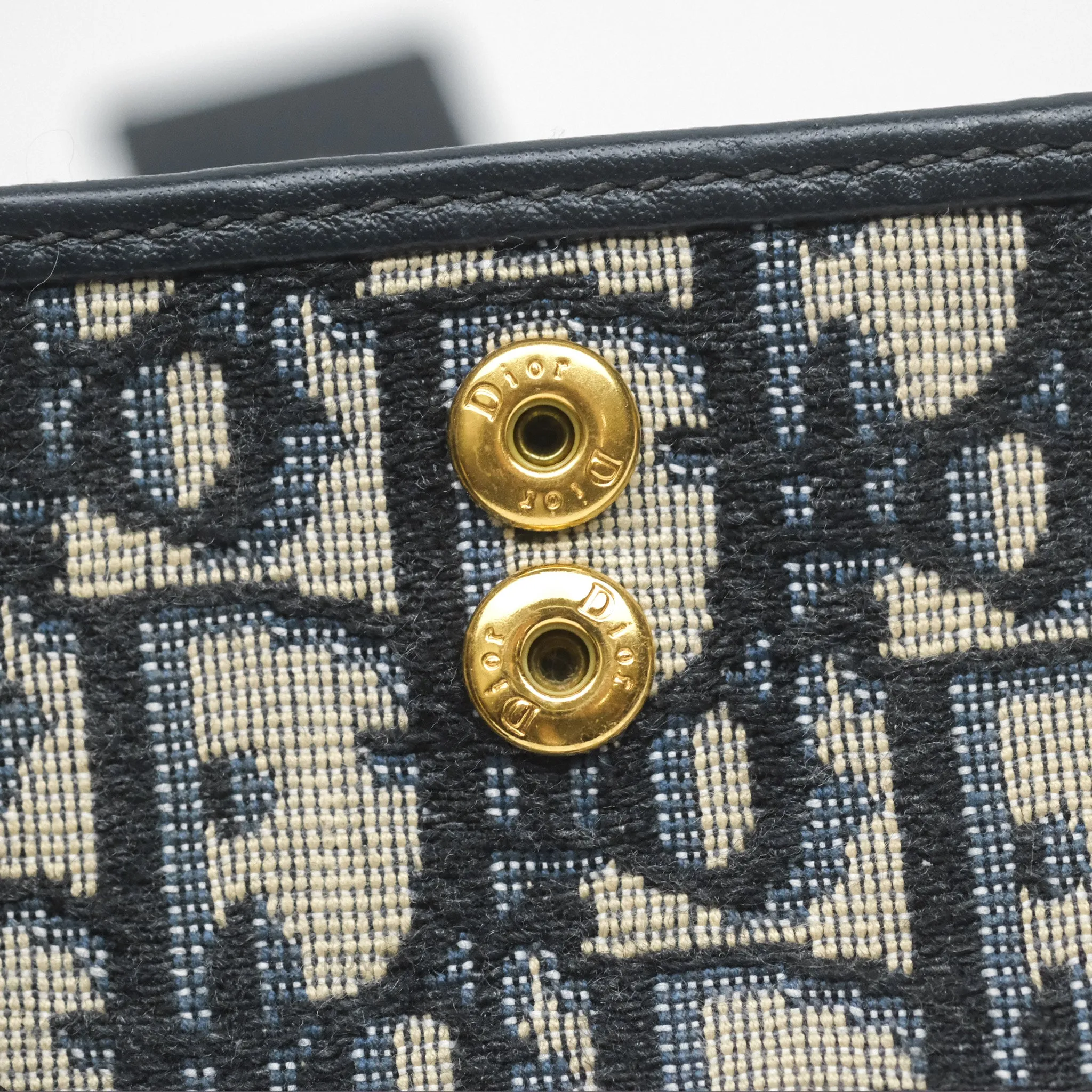 Christian Dior 5-Gusset Card Holder Blue Dior Oblique Jacquard
