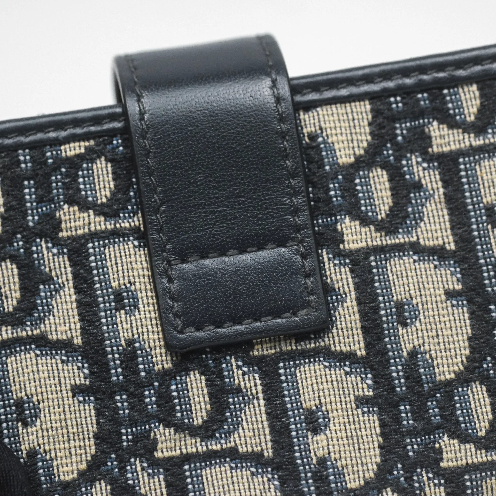 Christian Dior 5-Gusset Card Holder Blue Dior Oblique Jacquard