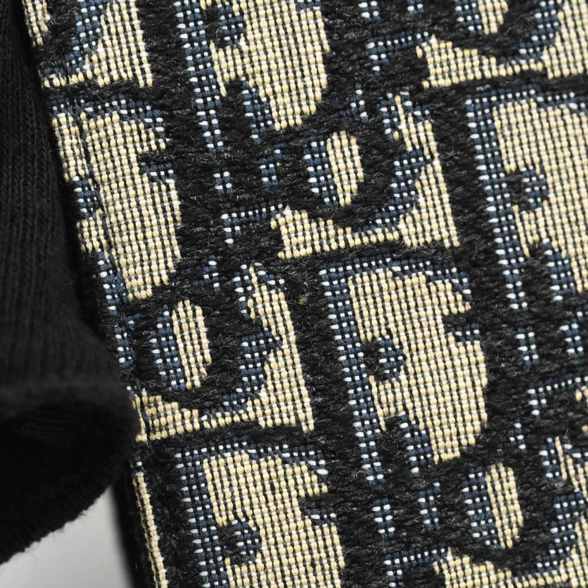 Christian Dior Blue Dior Oblique Jacquard Saddle Belt Pouch