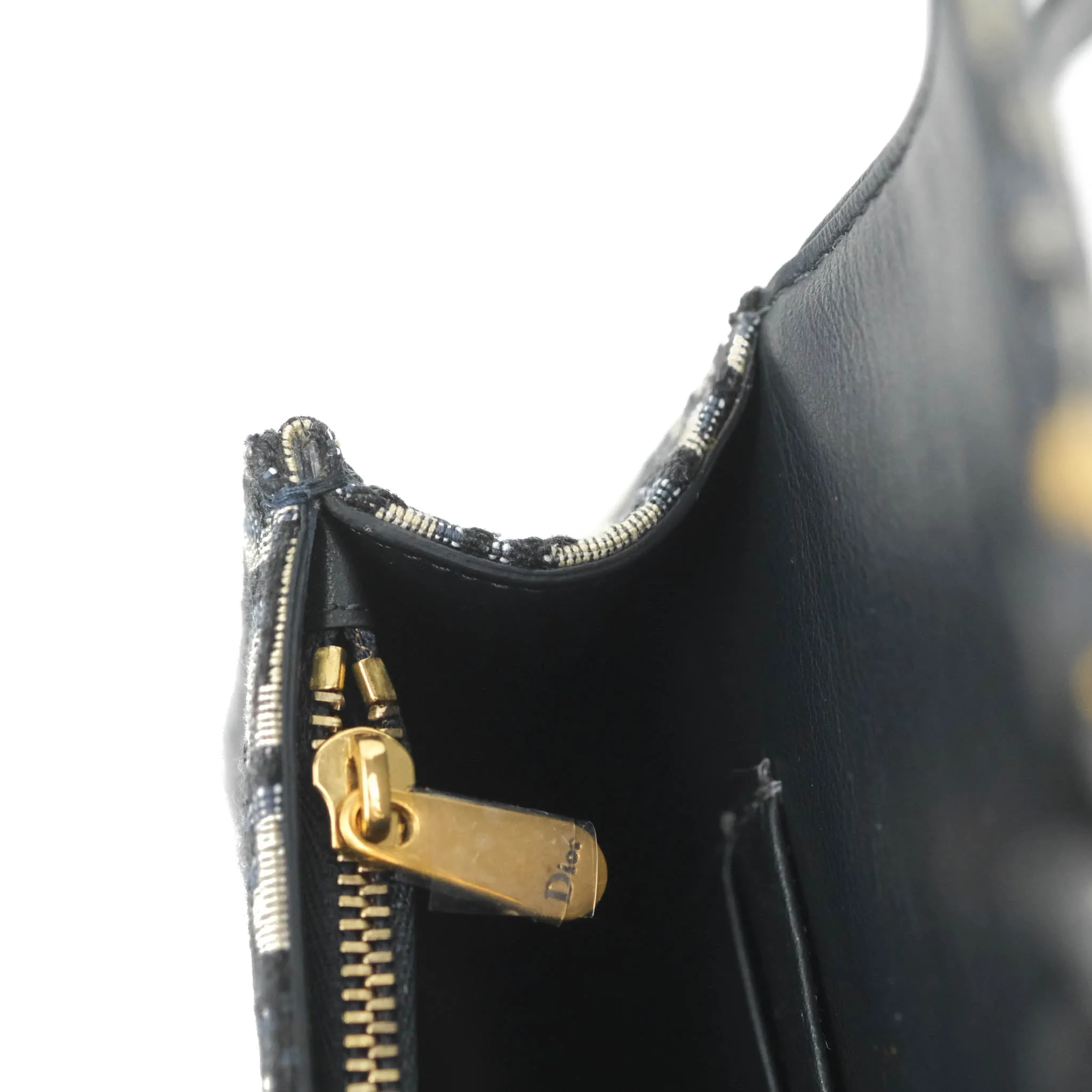 Christian Dior Blue Dior Oblique Jacquard Saddle Belt Pouch
