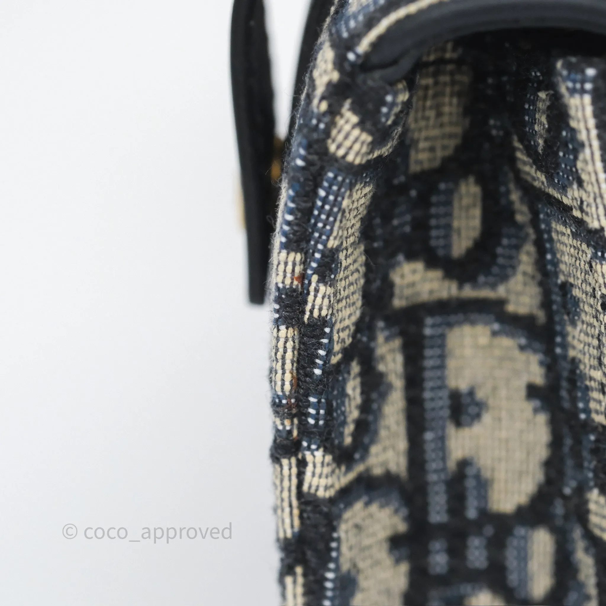 Christian Dior Blue Dior Oblique Jacquard Saddle Belt Pouch