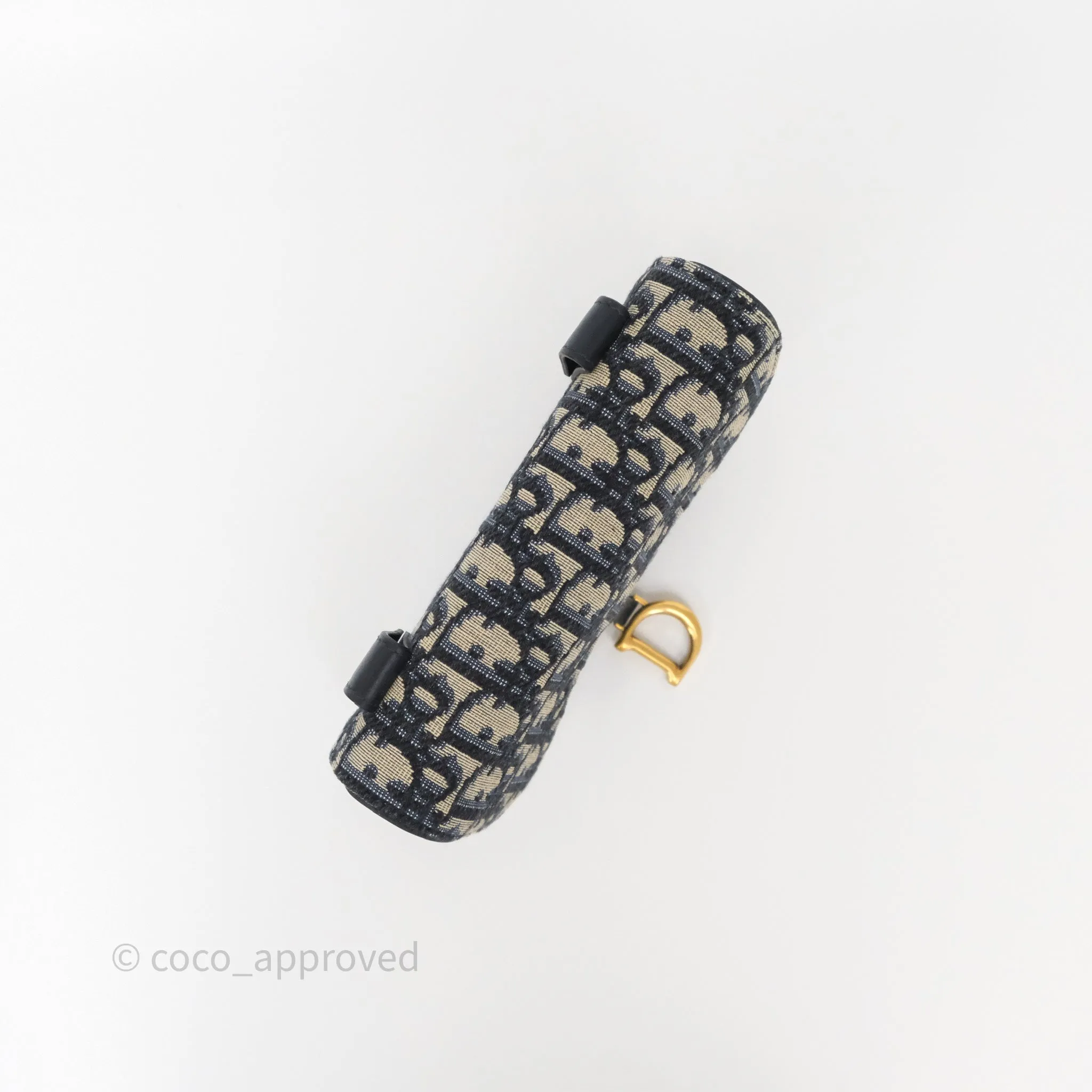 Christian Dior Blue Dior Oblique Jacquard Saddle Belt Pouch