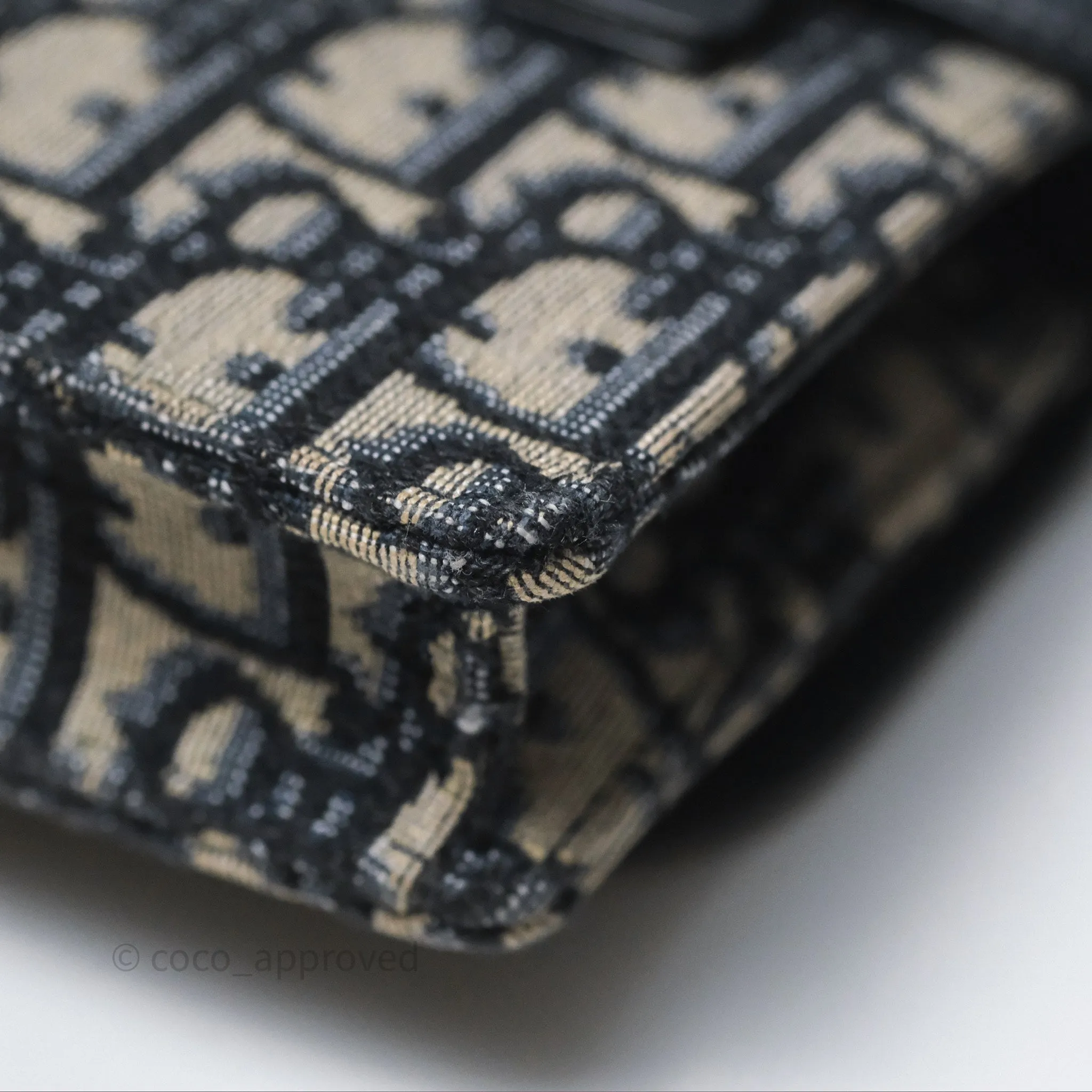 Christian Dior Blue Dior Oblique Jacquard Saddle Belt Pouch