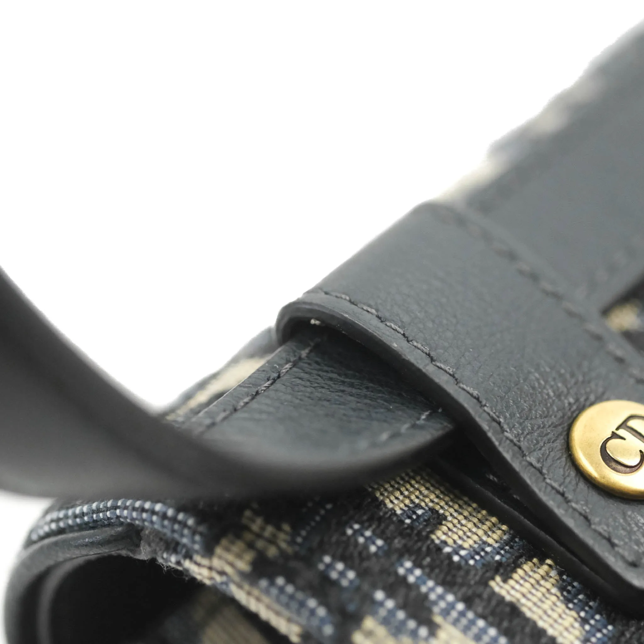 Christian Dior Blue Dior Oblique Jacquard Saddle Belt Pouch