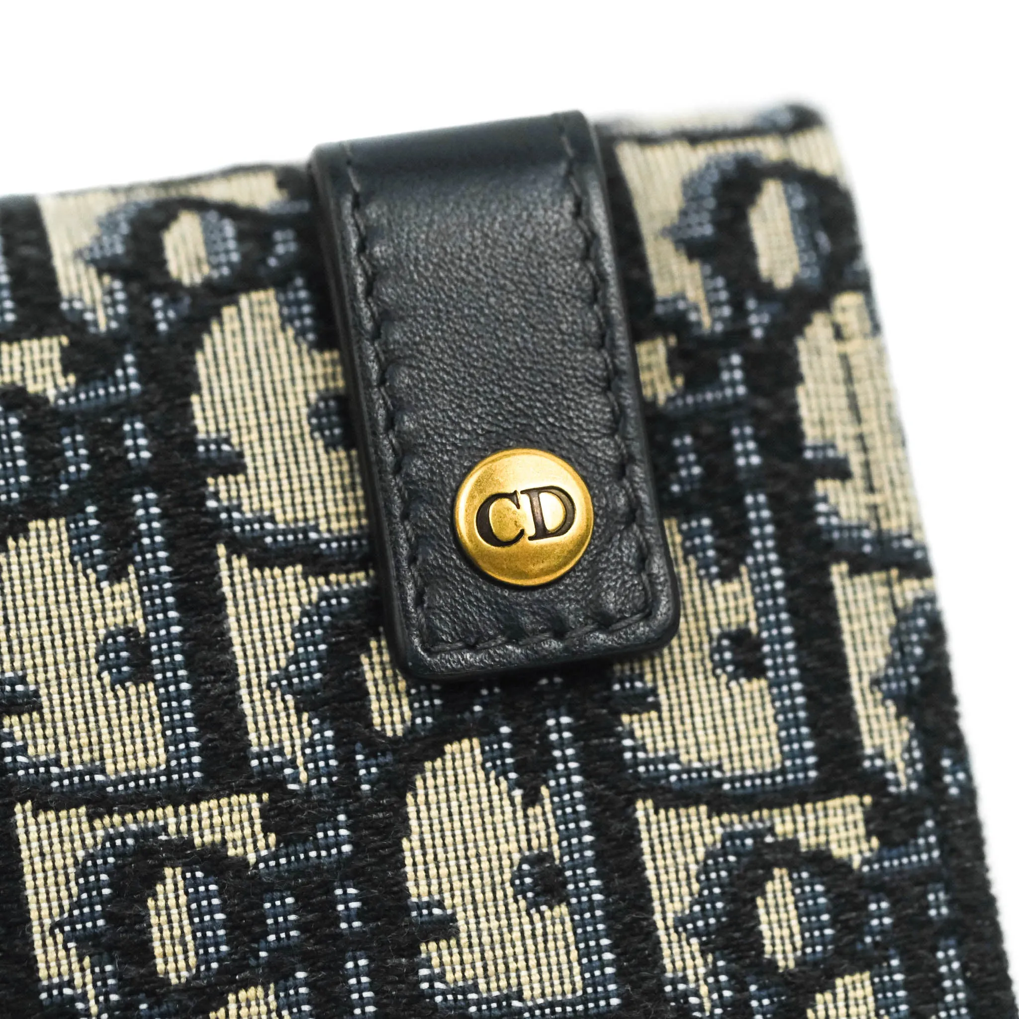 Christian Dior Blue Dior Oblique Jacquard Saddle Belt Pouch