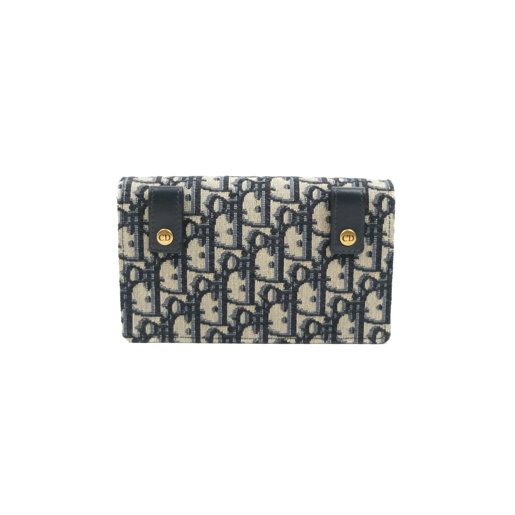 Christian Dior Blue Dior Oblique Jacquard Saddle Belt Pouch