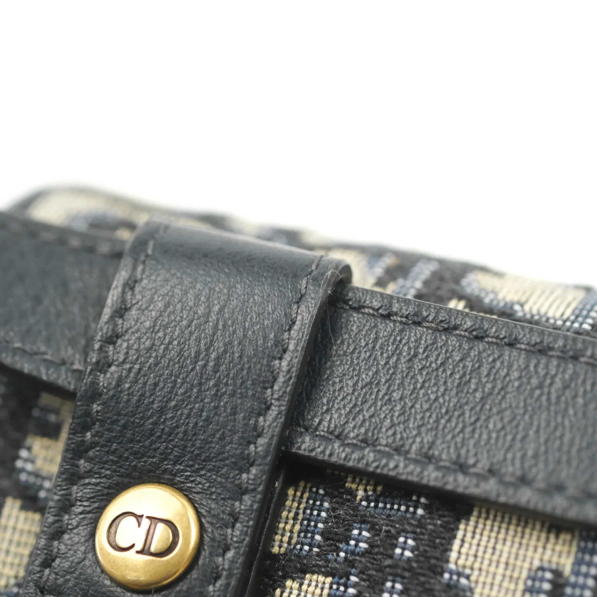 Christian Dior Blue Dior Oblique Jacquard Saddle Belt Pouch