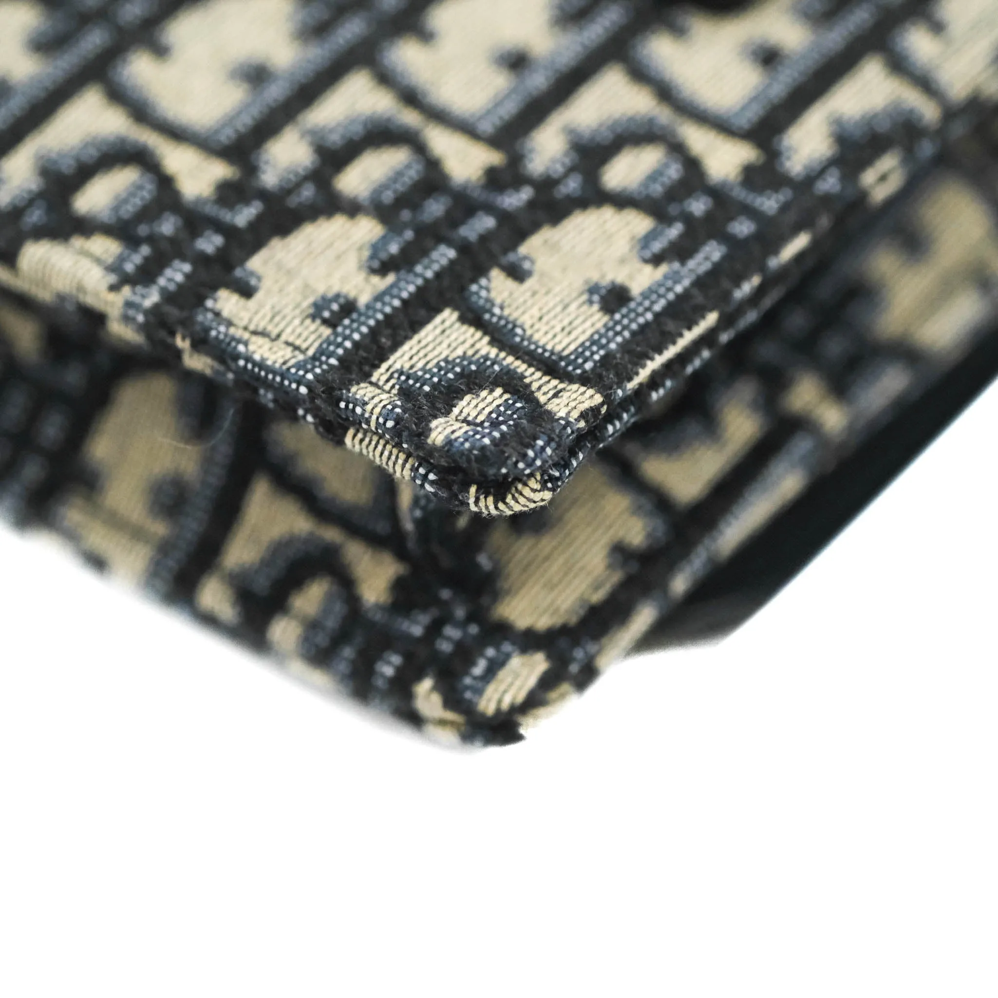 Christian Dior Blue Dior Oblique Jacquard Saddle Belt Pouch