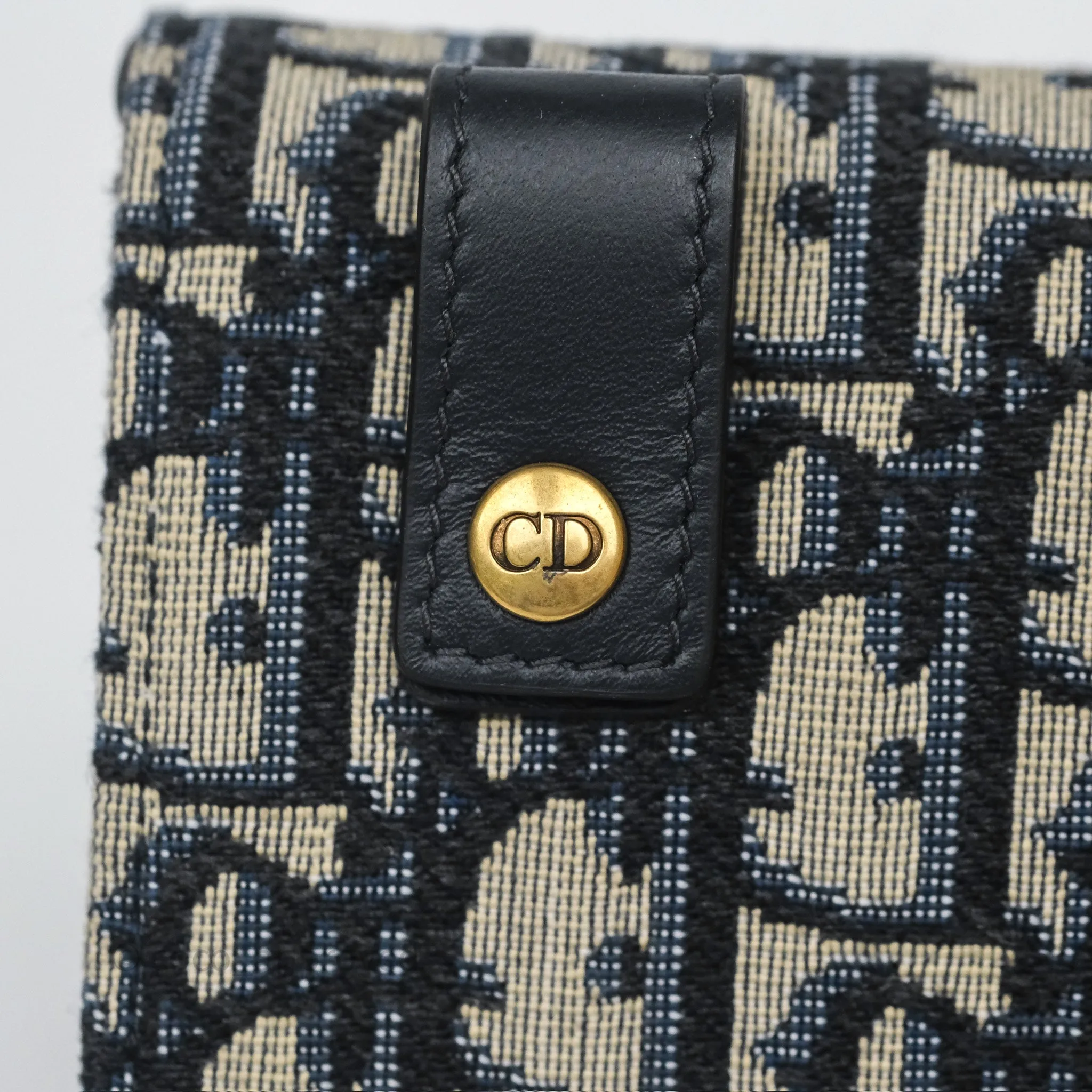 Christian Dior Blue Dior Oblique Jacquard Saddle Belt Pouch
