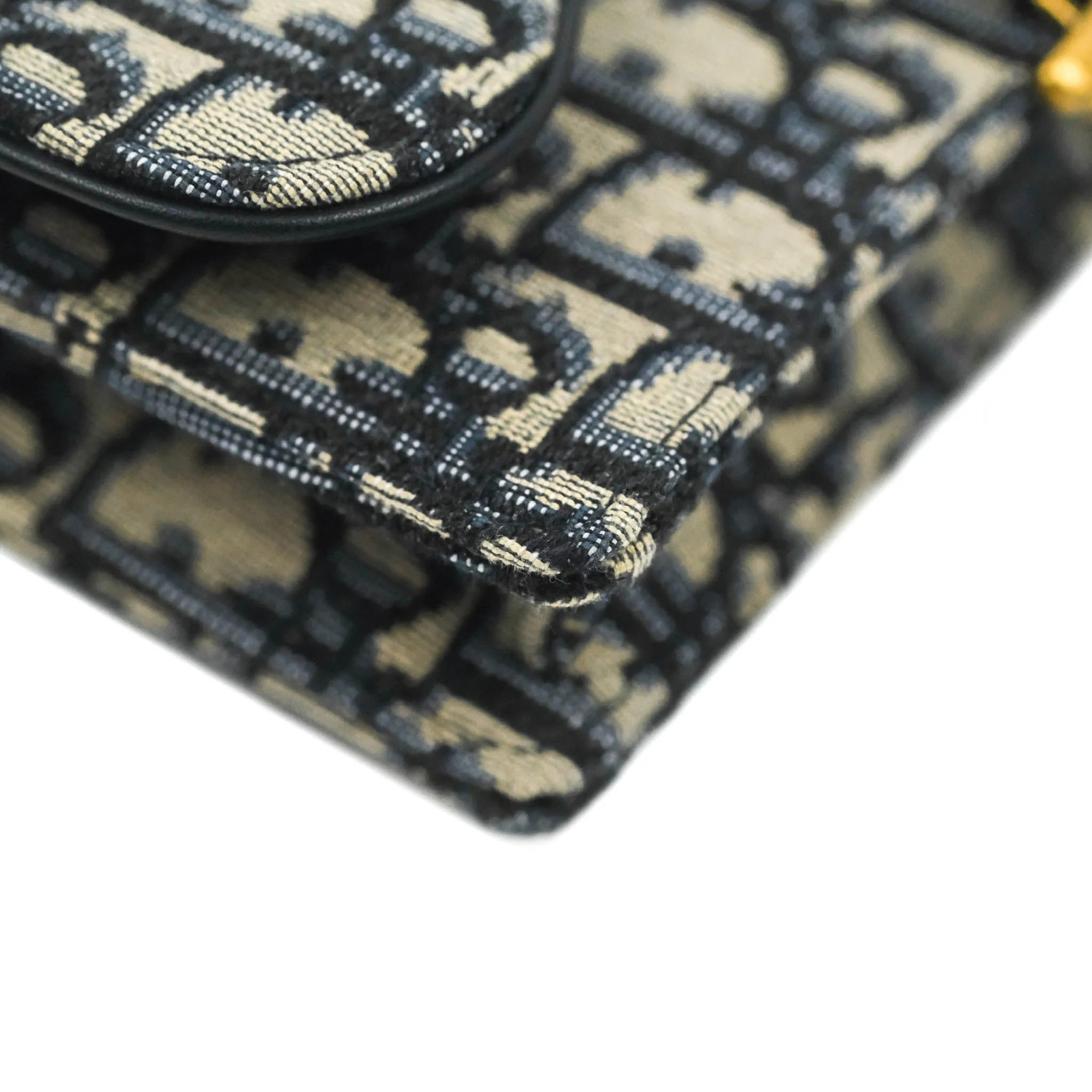 Christian Dior Blue Dior Oblique Jacquard Saddle Belt Pouch