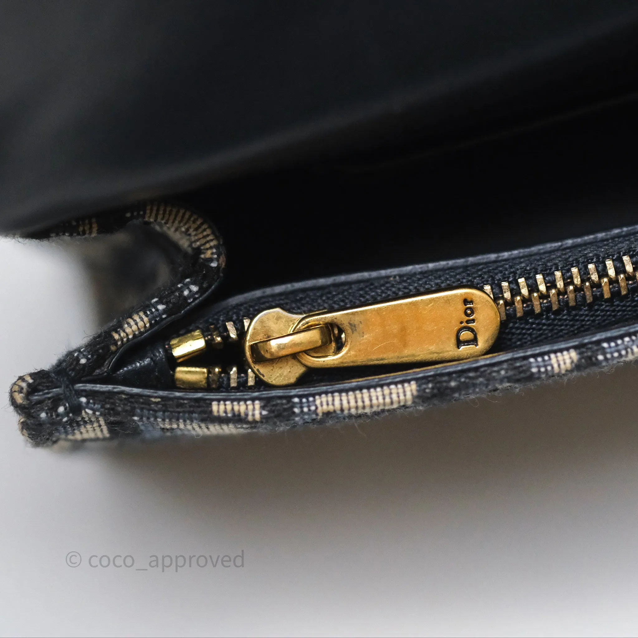 Christian Dior Blue Dior Oblique Jacquard Saddle Belt Pouch