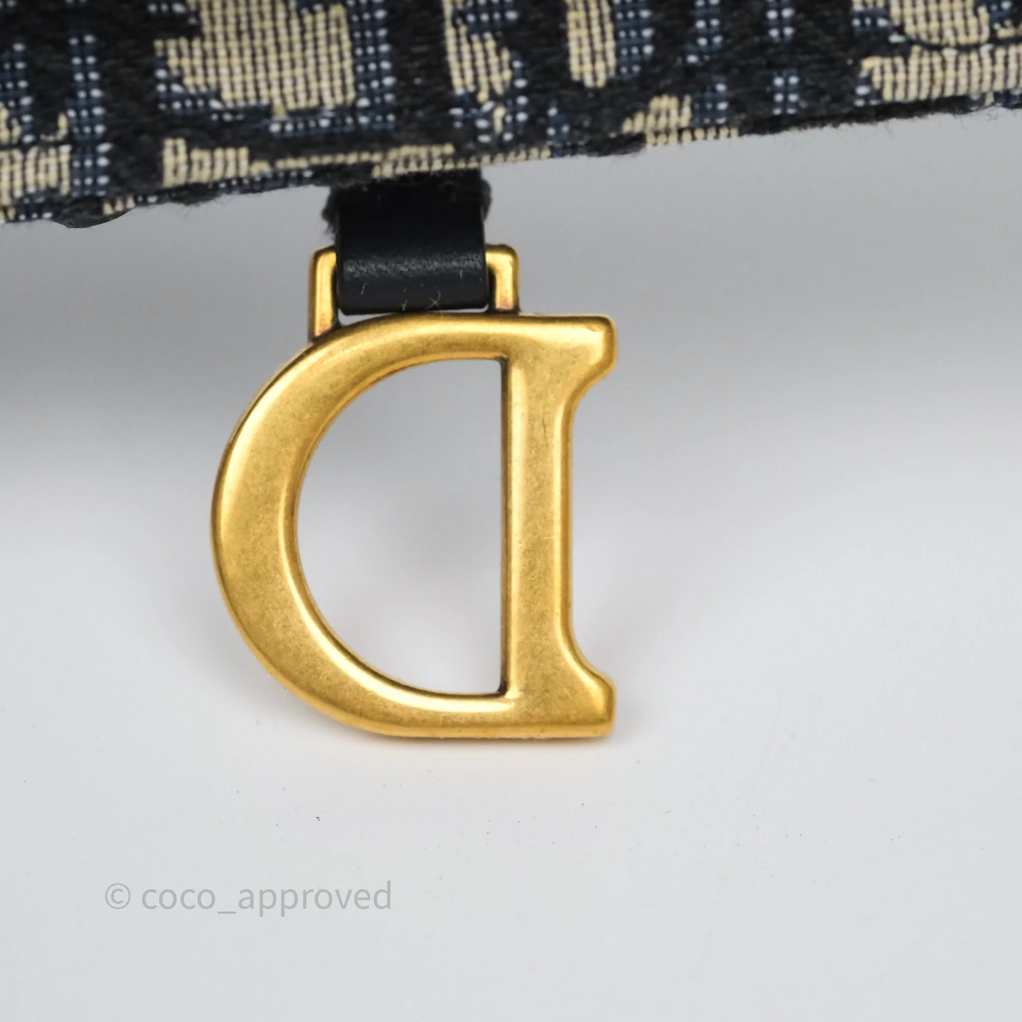 Christian Dior Blue Dior Oblique Jacquard Saddle Belt Pouch