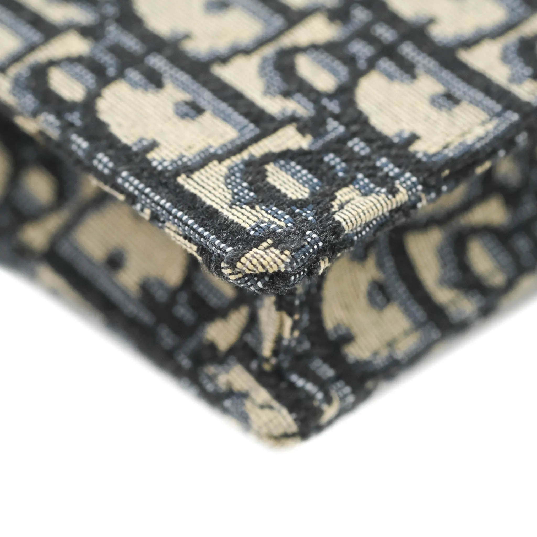 Christian Dior Blue Dior Oblique Jacquard Saddle Belt Pouch