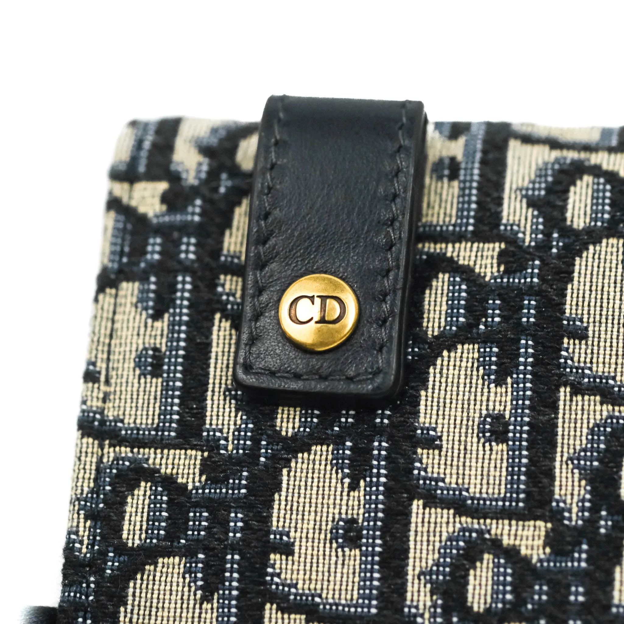 Christian Dior Blue Dior Oblique Jacquard Saddle Belt Pouch