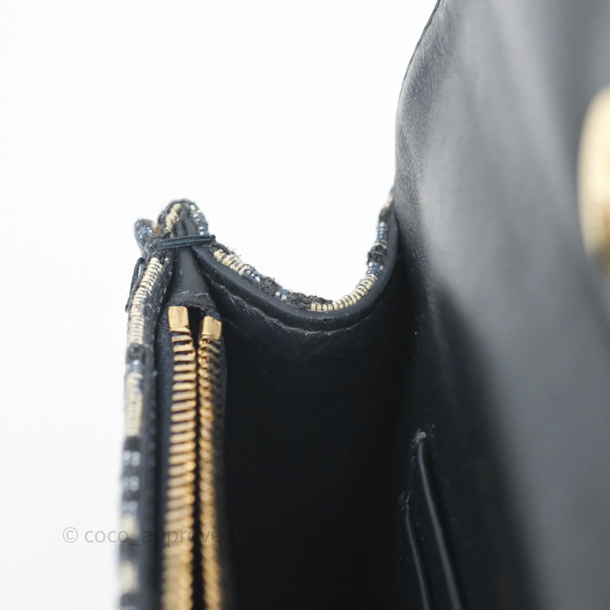 Christian Dior Blue Dior Oblique Jacquard Saddle Belt Pouch