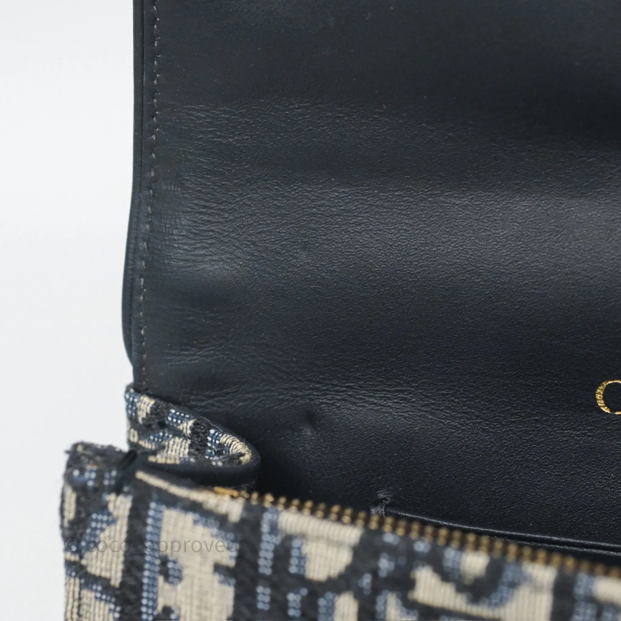 Christian Dior Blue Dior Oblique Jacquard Saddle Belt Pouch