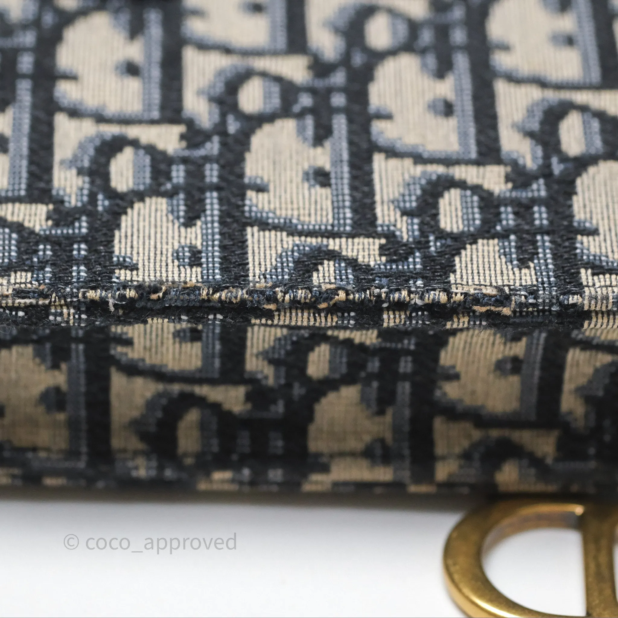 Christian Dior Blue Dior Oblique Jacquard Saddle Belt Pouch