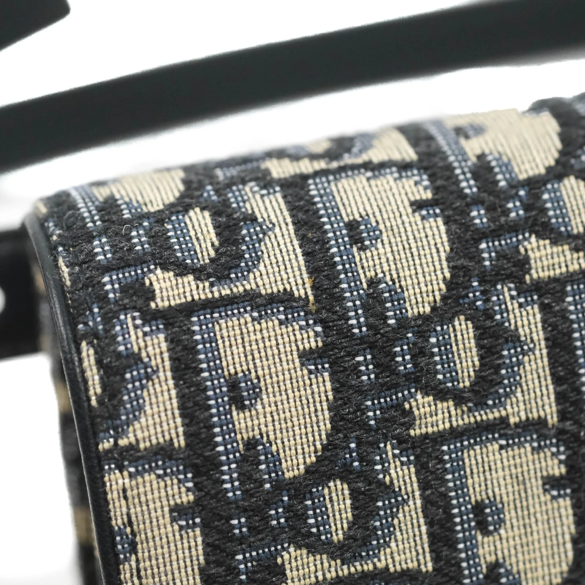 Christian Dior Blue Dior Oblique Jacquard Saddle Belt Pouch