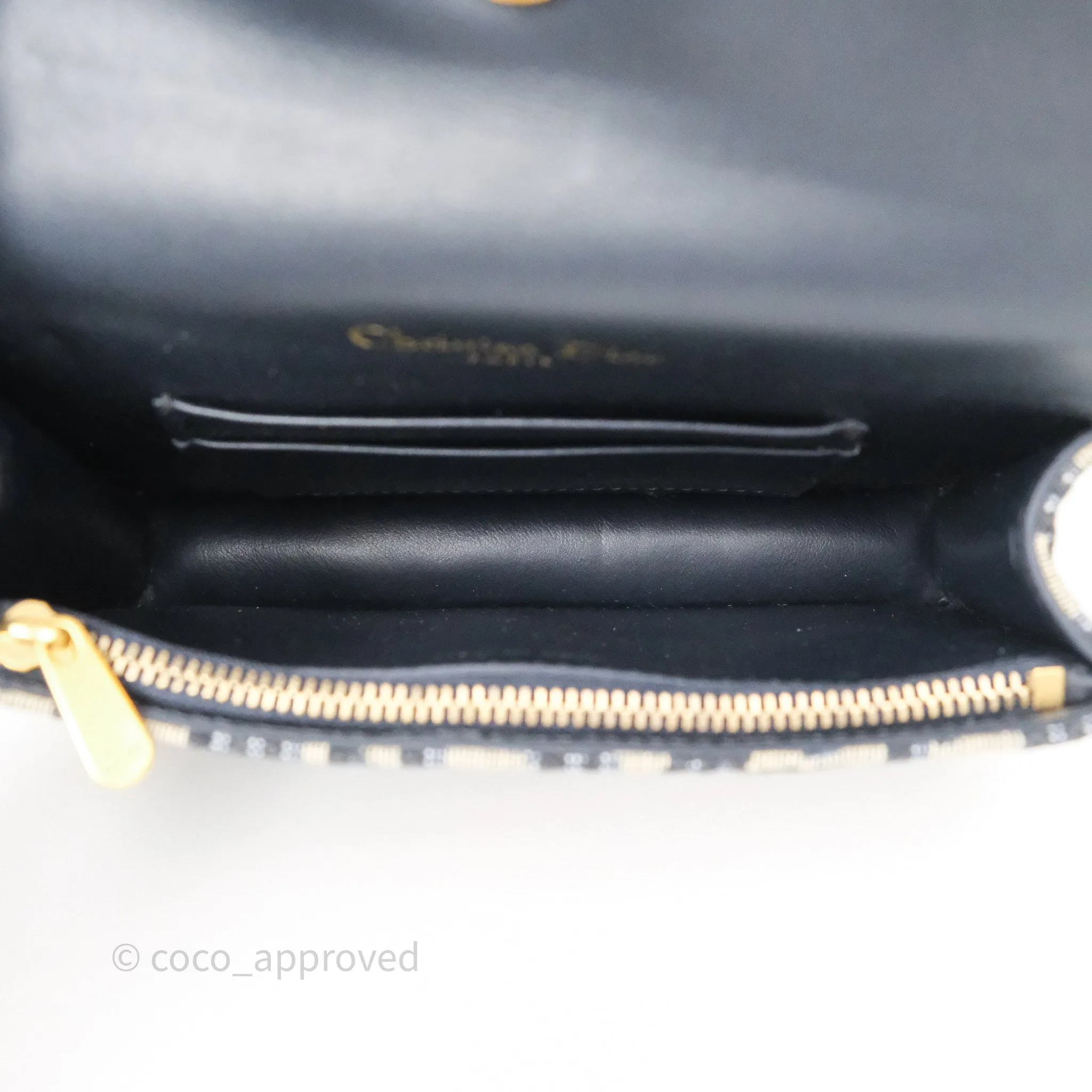 Christian Dior Blue Dior Oblique Jacquard Saddle Belt Pouch