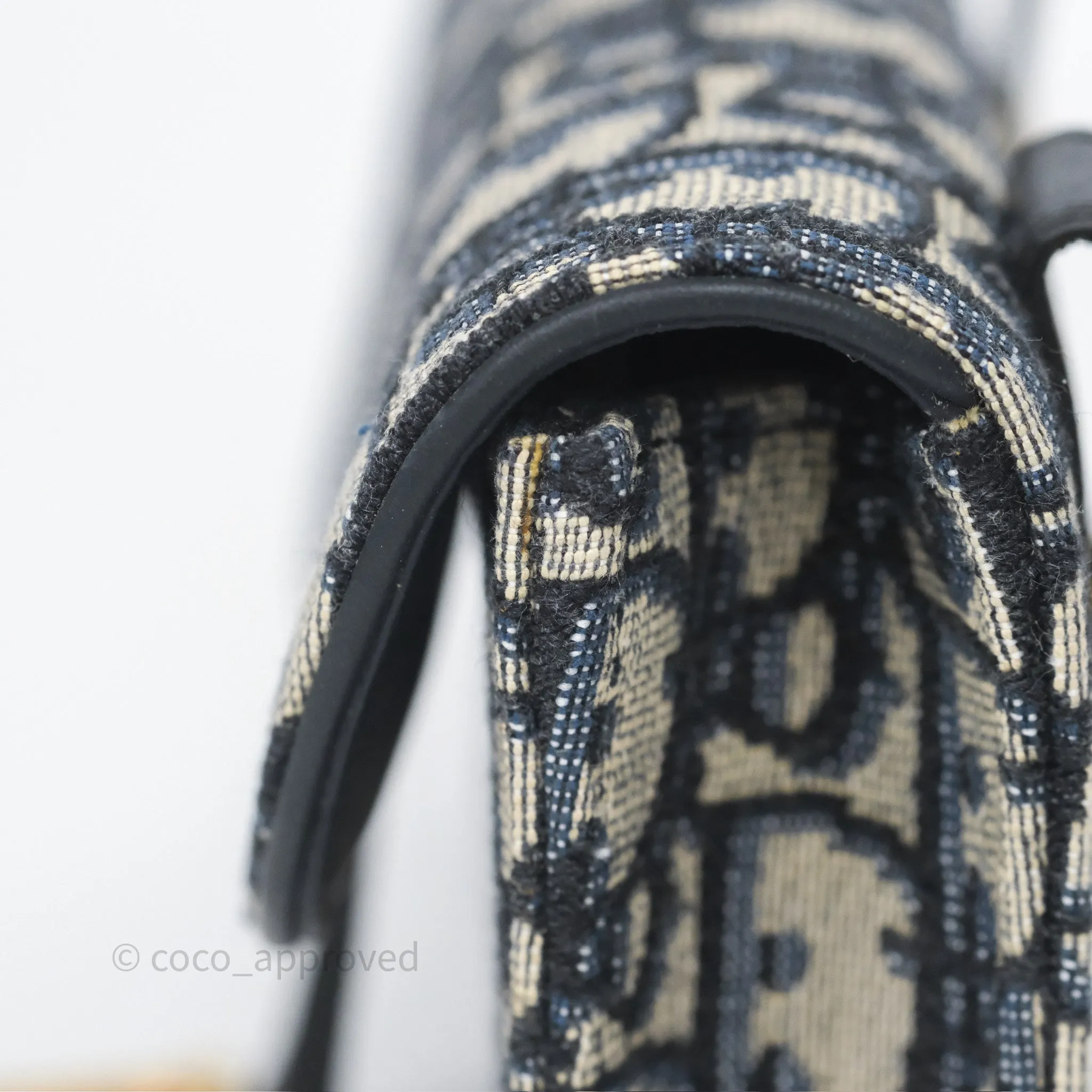 Christian Dior Blue Dior Oblique Jacquard Saddle Belt Pouch