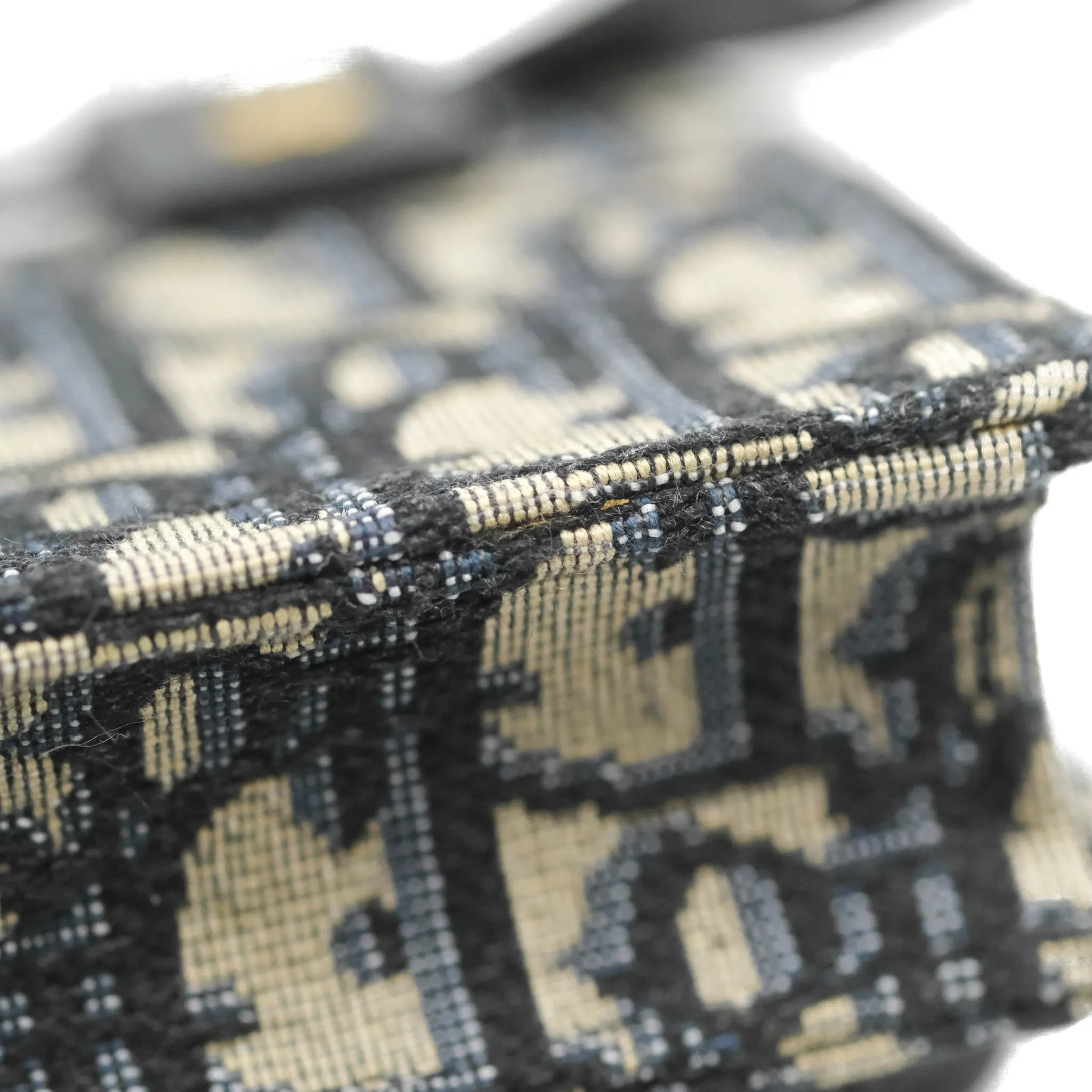 Christian Dior Blue Dior Oblique Jacquard Saddle Belt Pouch