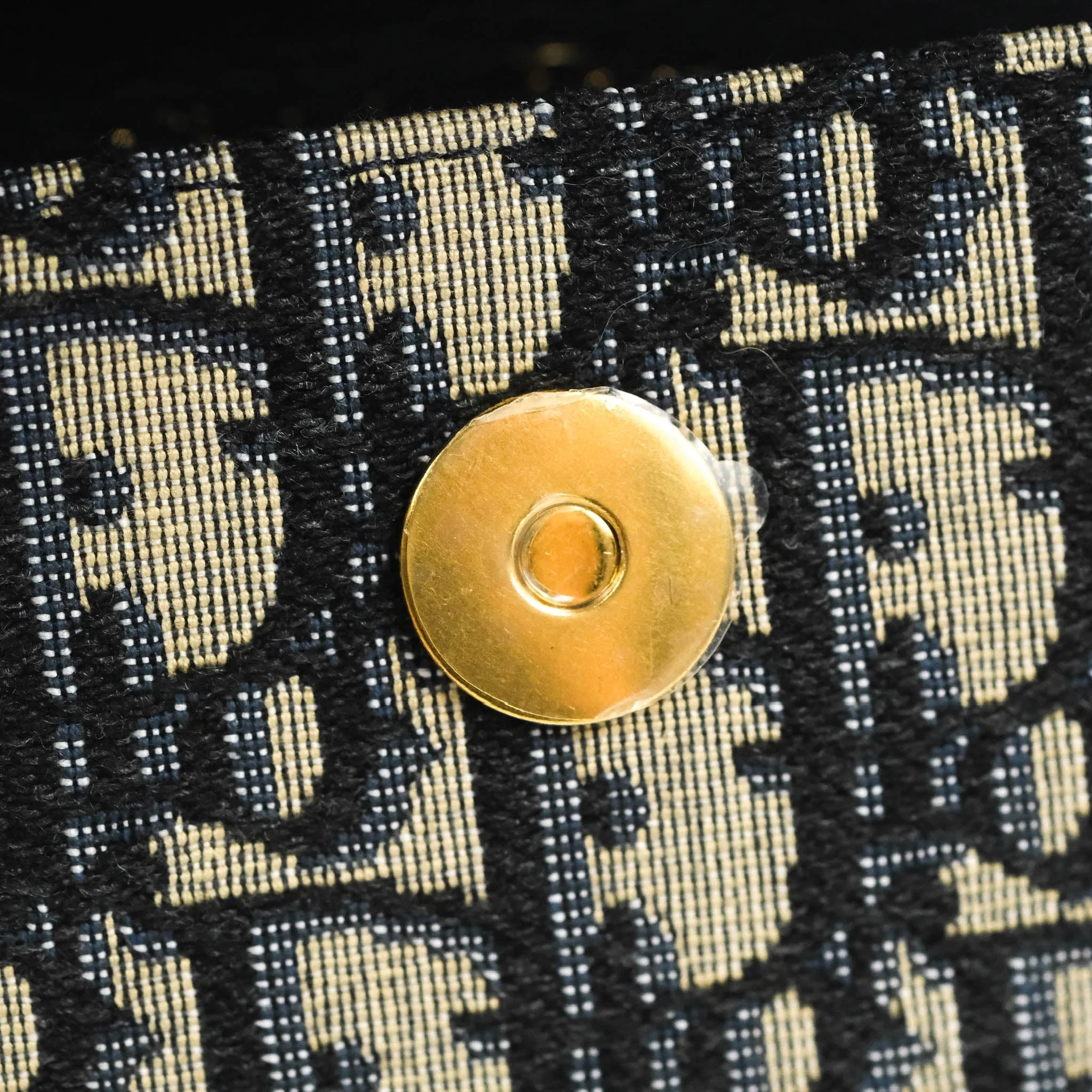 Christian Dior Blue Dior Oblique Jacquard Saddle Belt Pouch