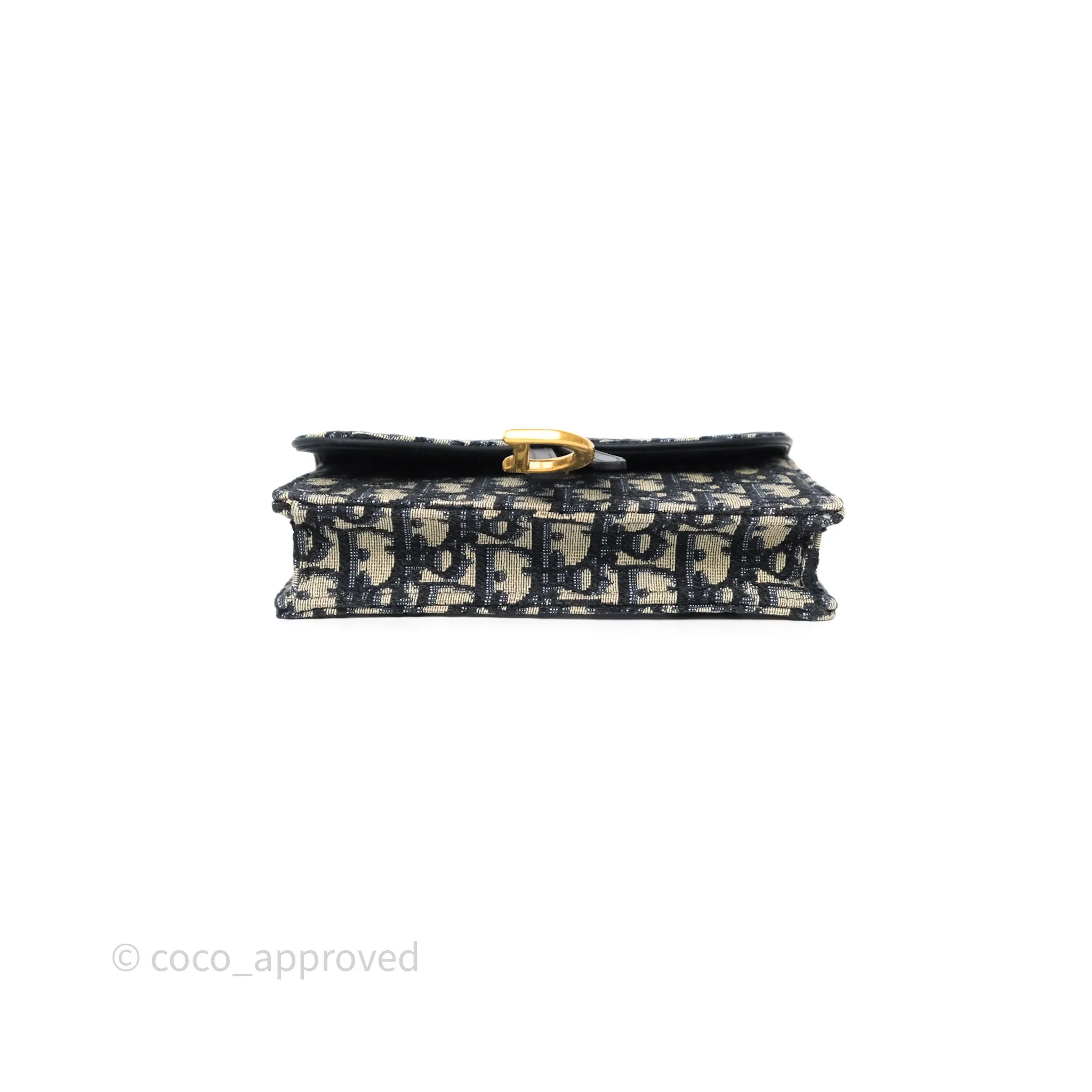 Christian Dior Blue Dior Oblique Jacquard Saddle Belt Pouch