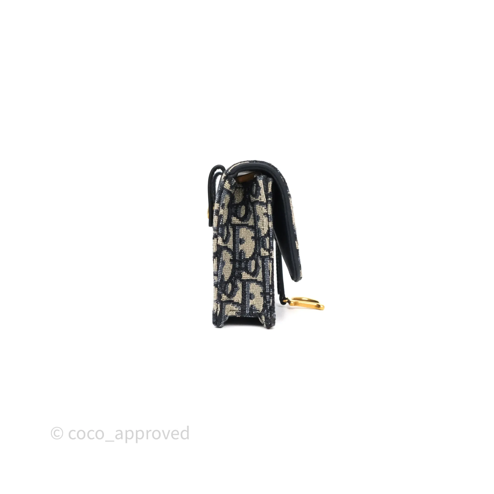 Christian Dior Blue Dior Oblique Jacquard Saddle Belt Pouch