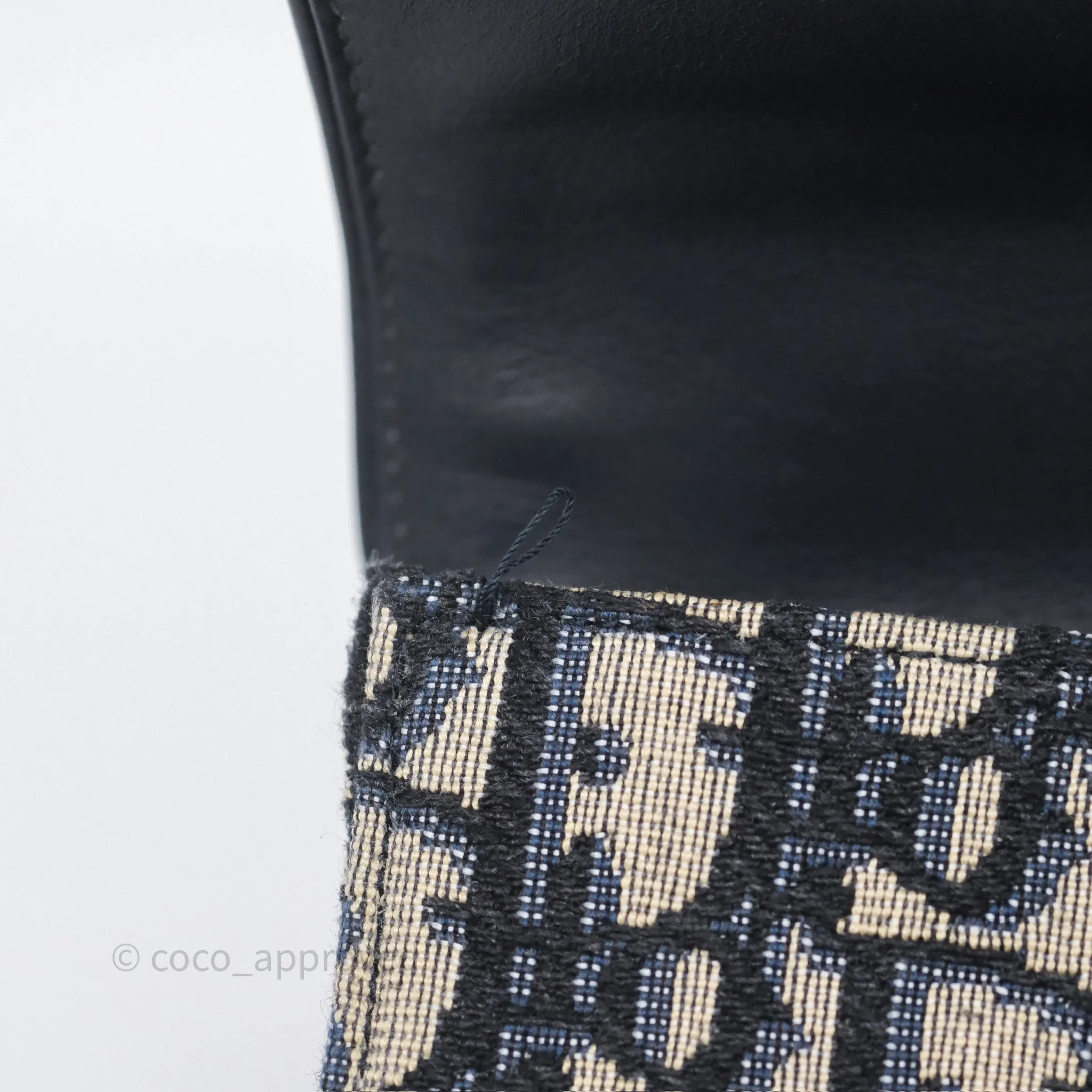 Christian Dior Blue Dior Oblique Jacquard Saddle Belt Pouch