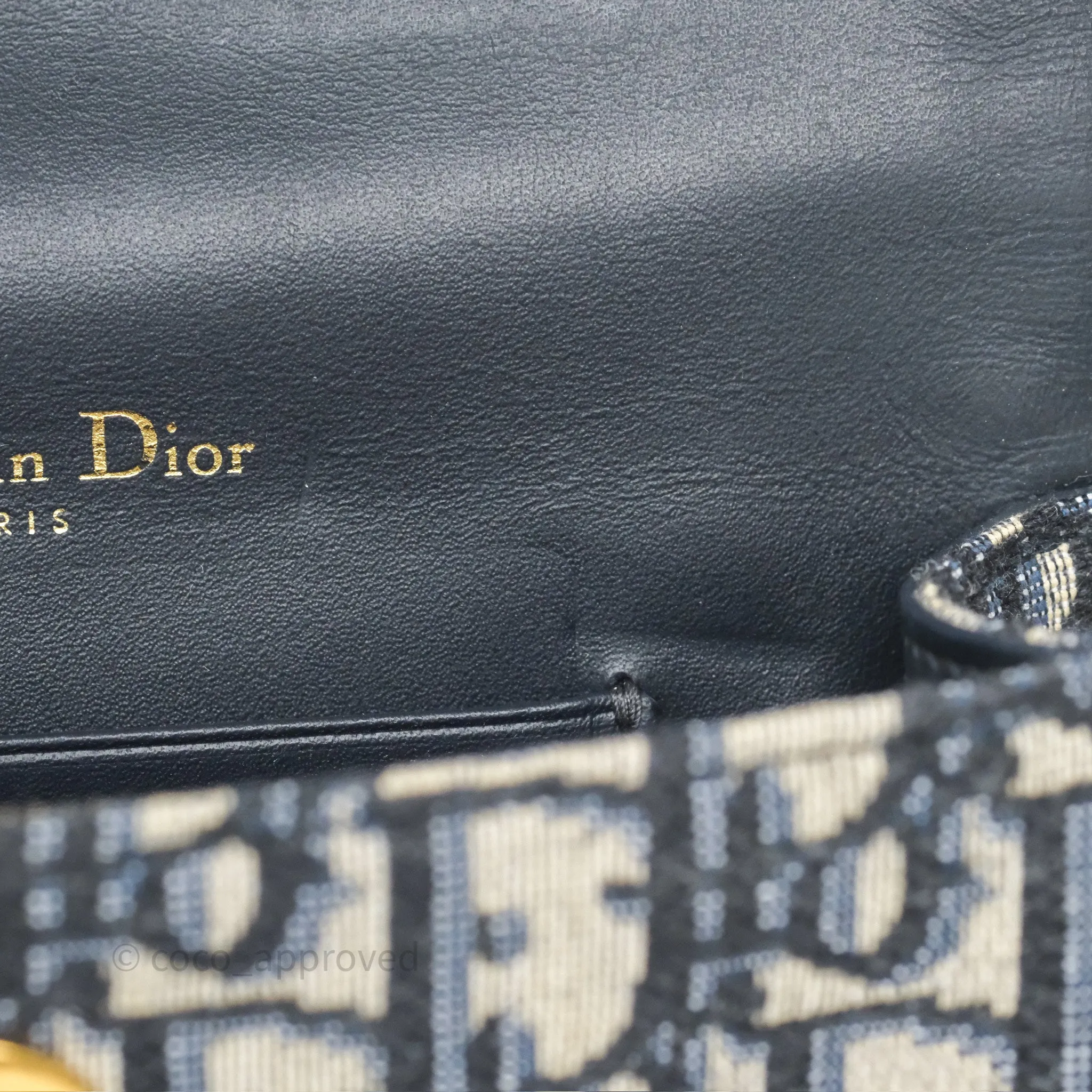 Christian Dior Blue Dior Oblique Jacquard Saddle Belt Pouch