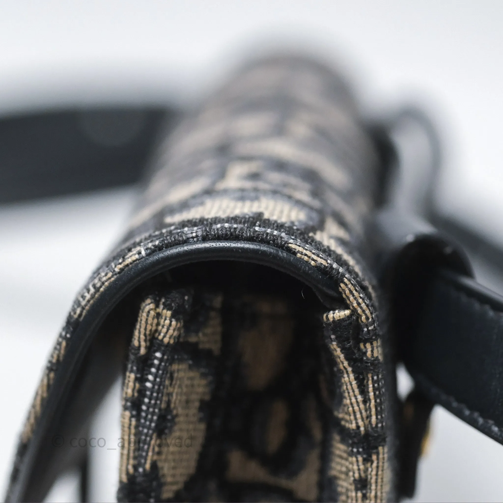 Christian Dior Blue Dior Oblique Jacquard Saddle Belt Pouch