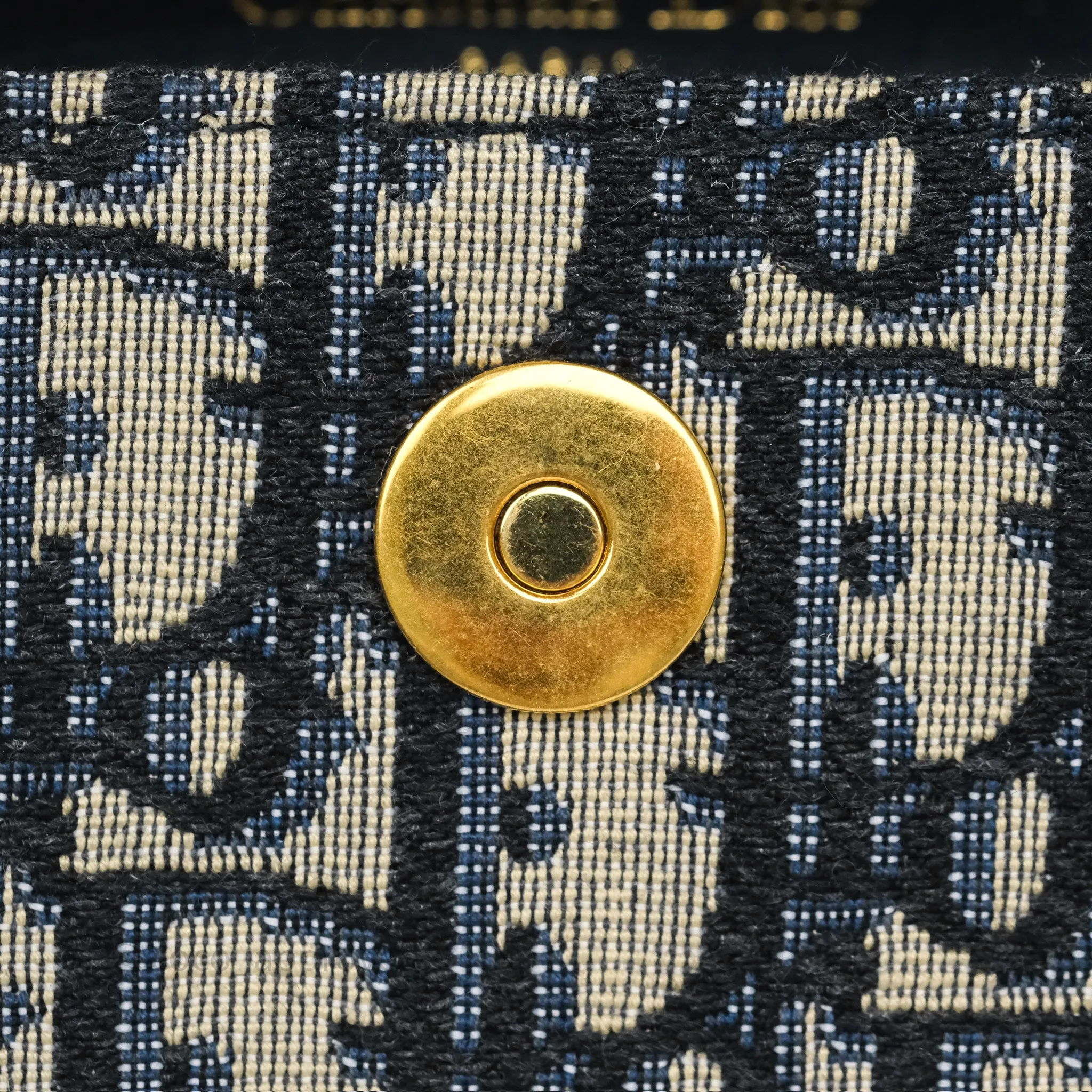 Christian Dior Blue Dior Oblique Jacquard Saddle Belt Pouch