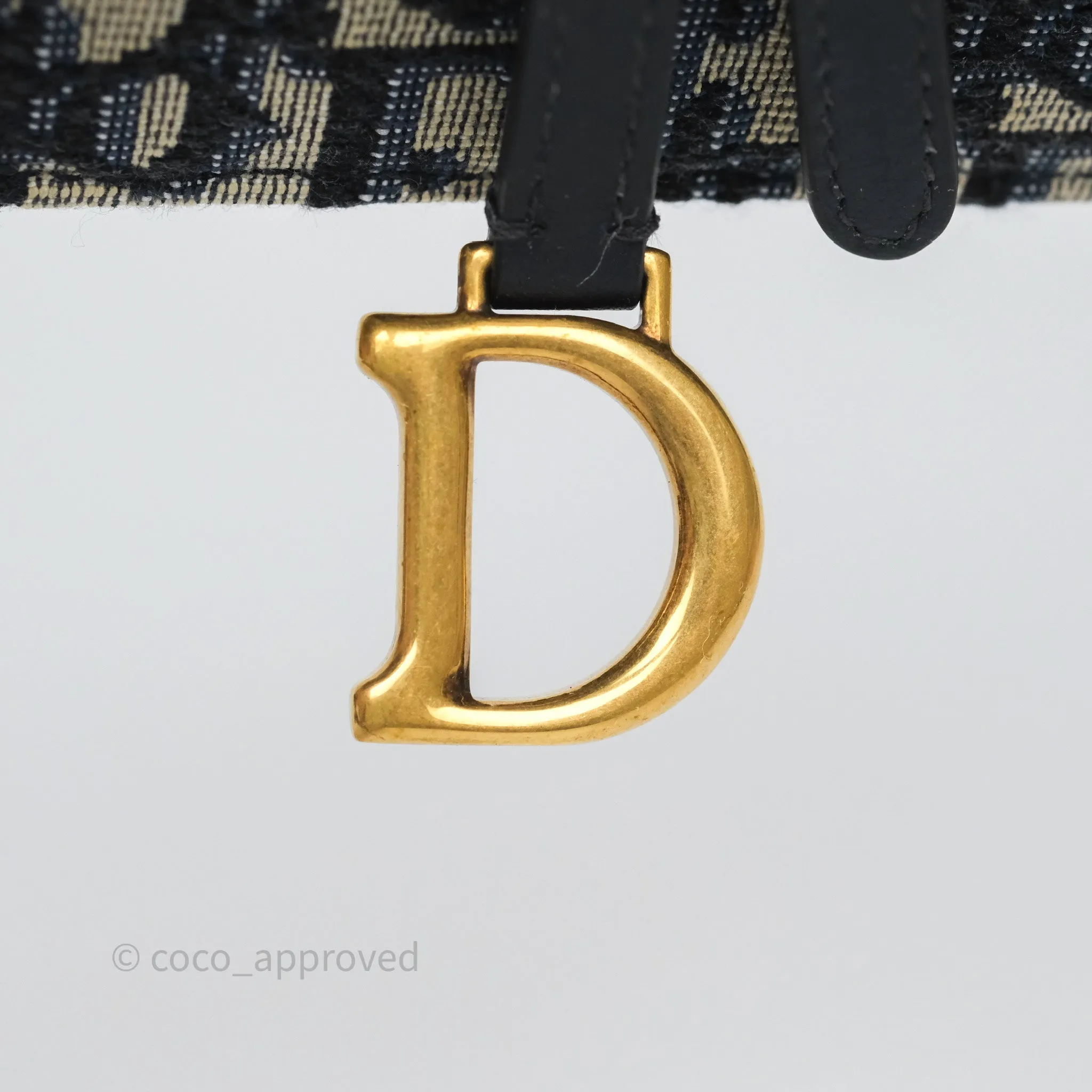 Christian Dior Blue Dior Oblique Jacquard Saddle Belt Pouch
