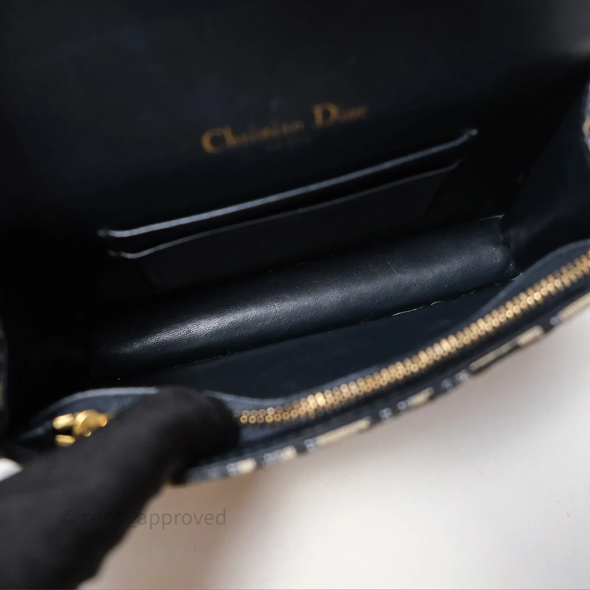 Christian Dior Blue Dior Oblique Jacquard Saddle Belt Pouch