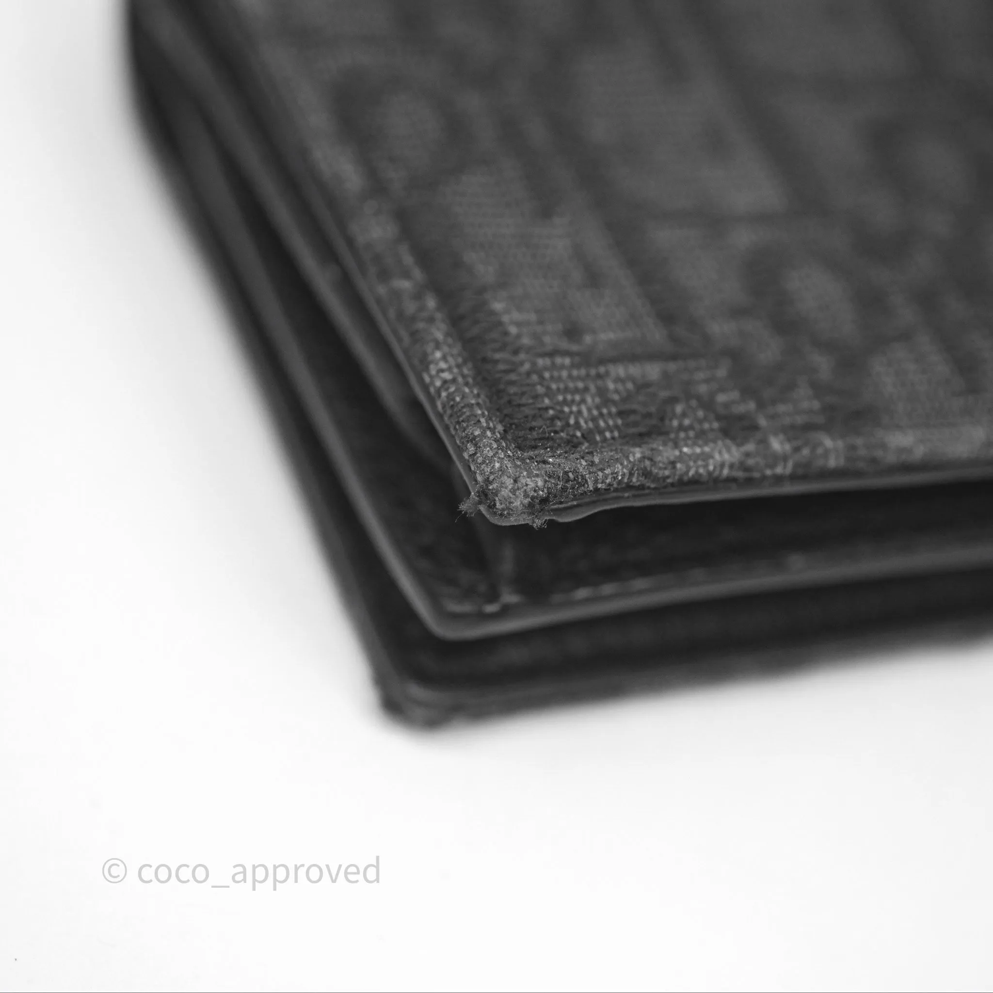 Christian Dior Business Card Holder Black Dior Oblique Jacquard
