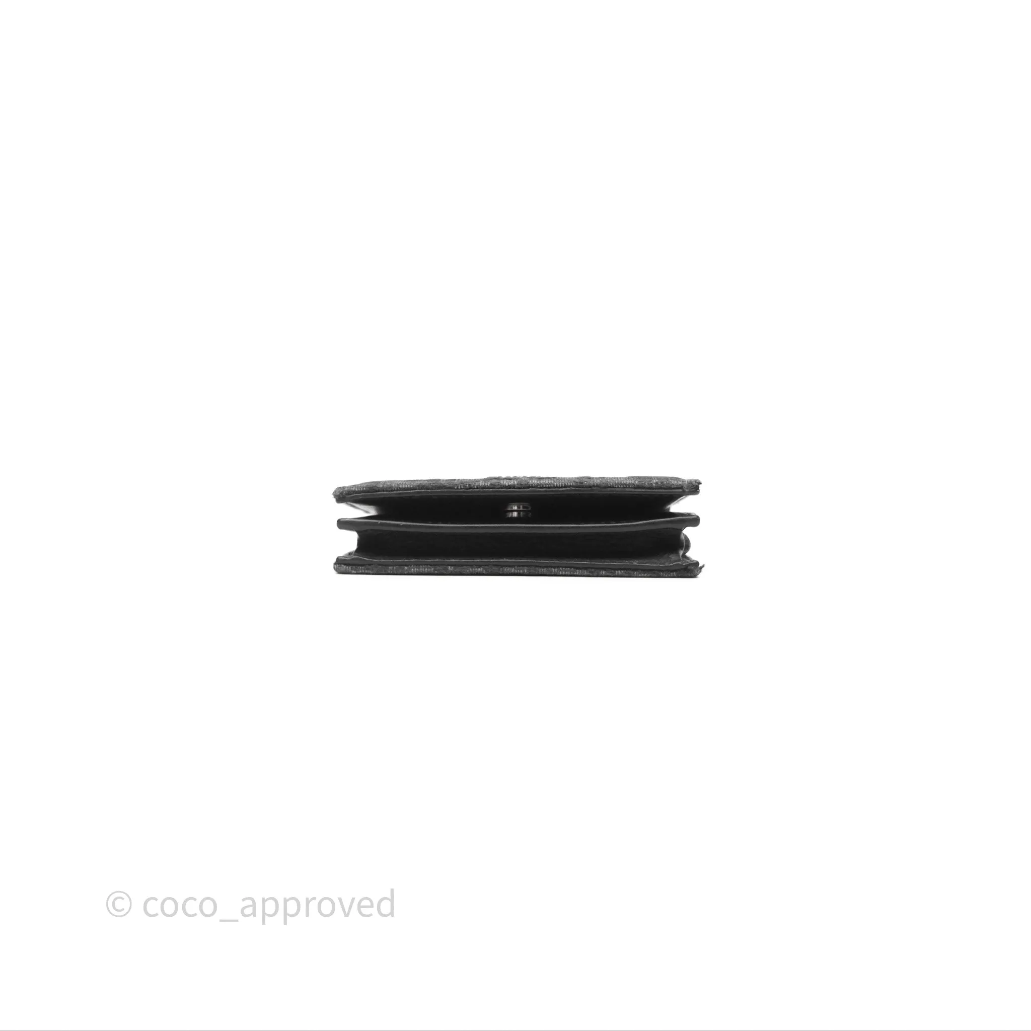 Christian Dior Business Card Holder Black Dior Oblique Jacquard