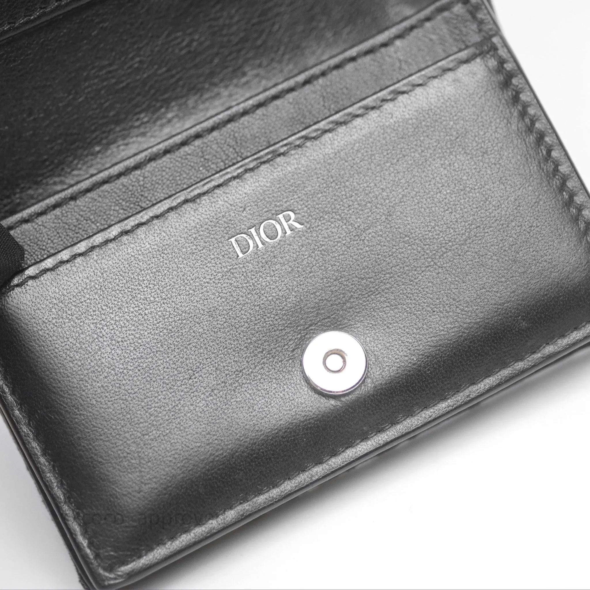 Christian Dior Business Card Holder Black Dior Oblique Jacquard