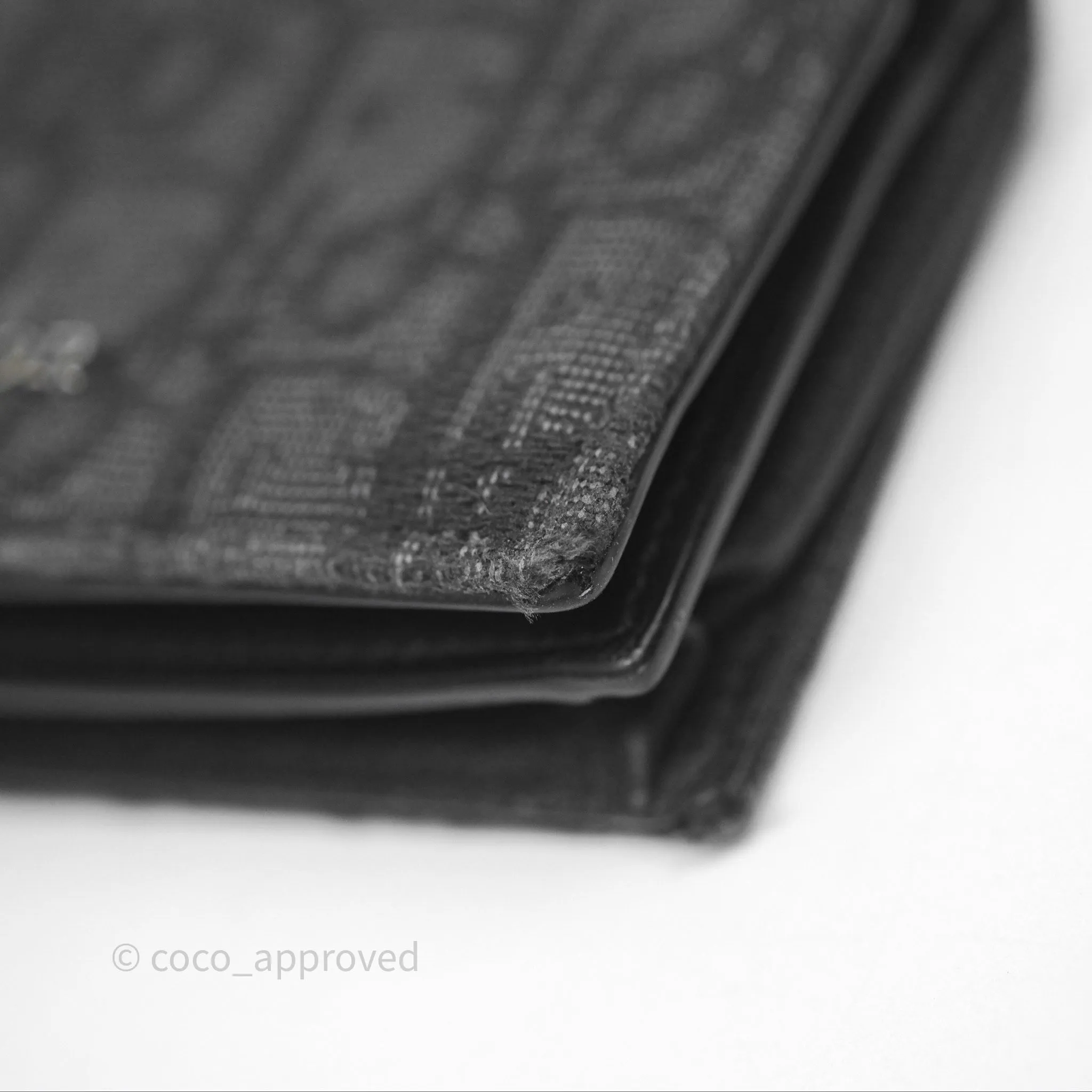 Christian Dior Business Card Holder Black Dior Oblique Jacquard