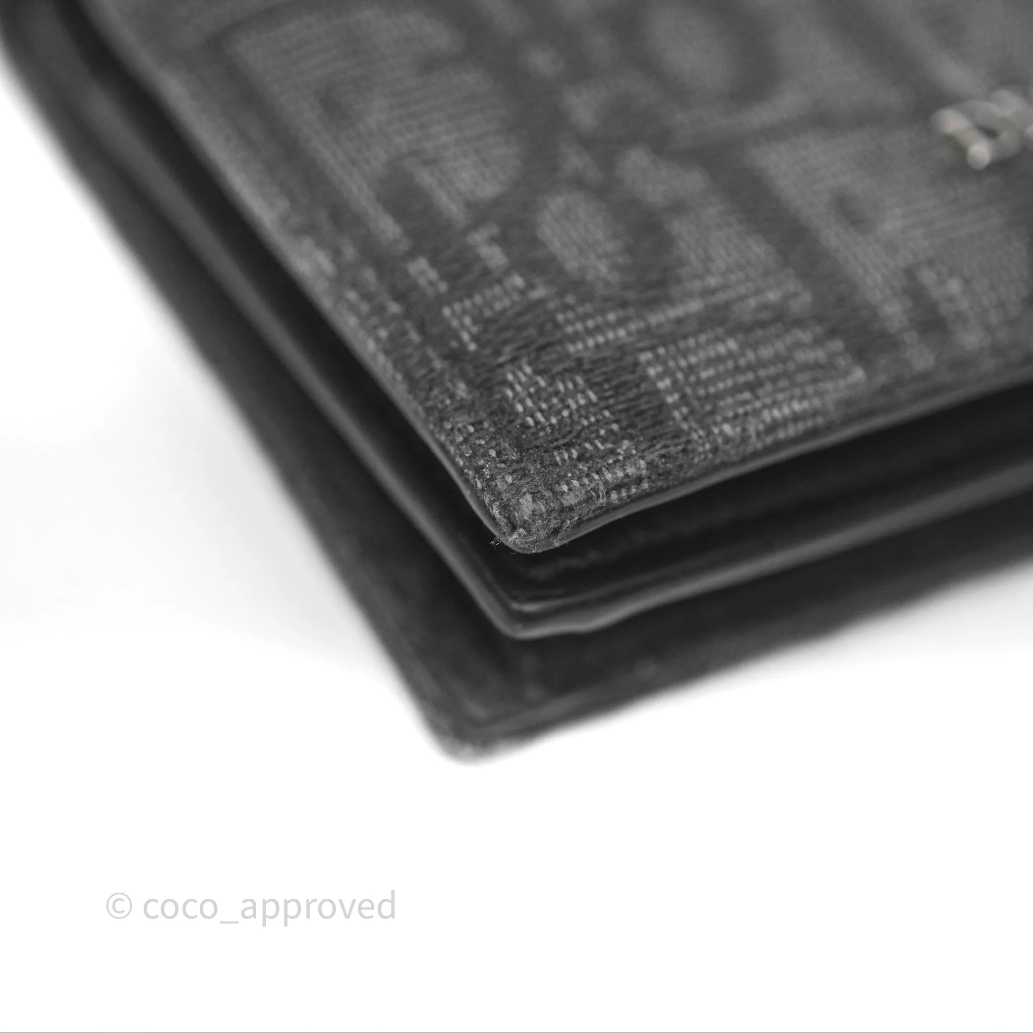 Christian Dior Business Card Holder Black Dior Oblique Jacquard