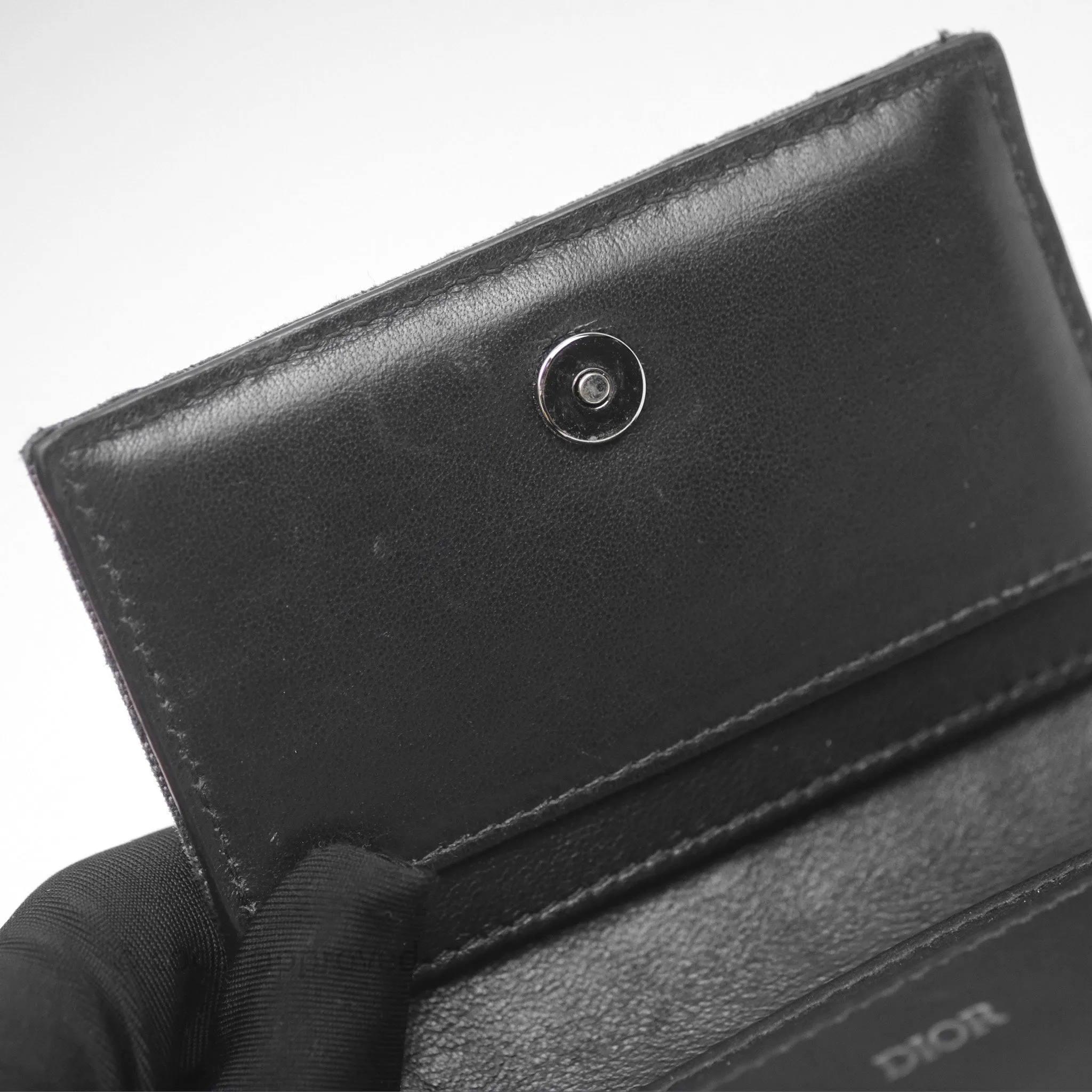 Christian Dior Business Card Holder Black Dior Oblique Jacquard