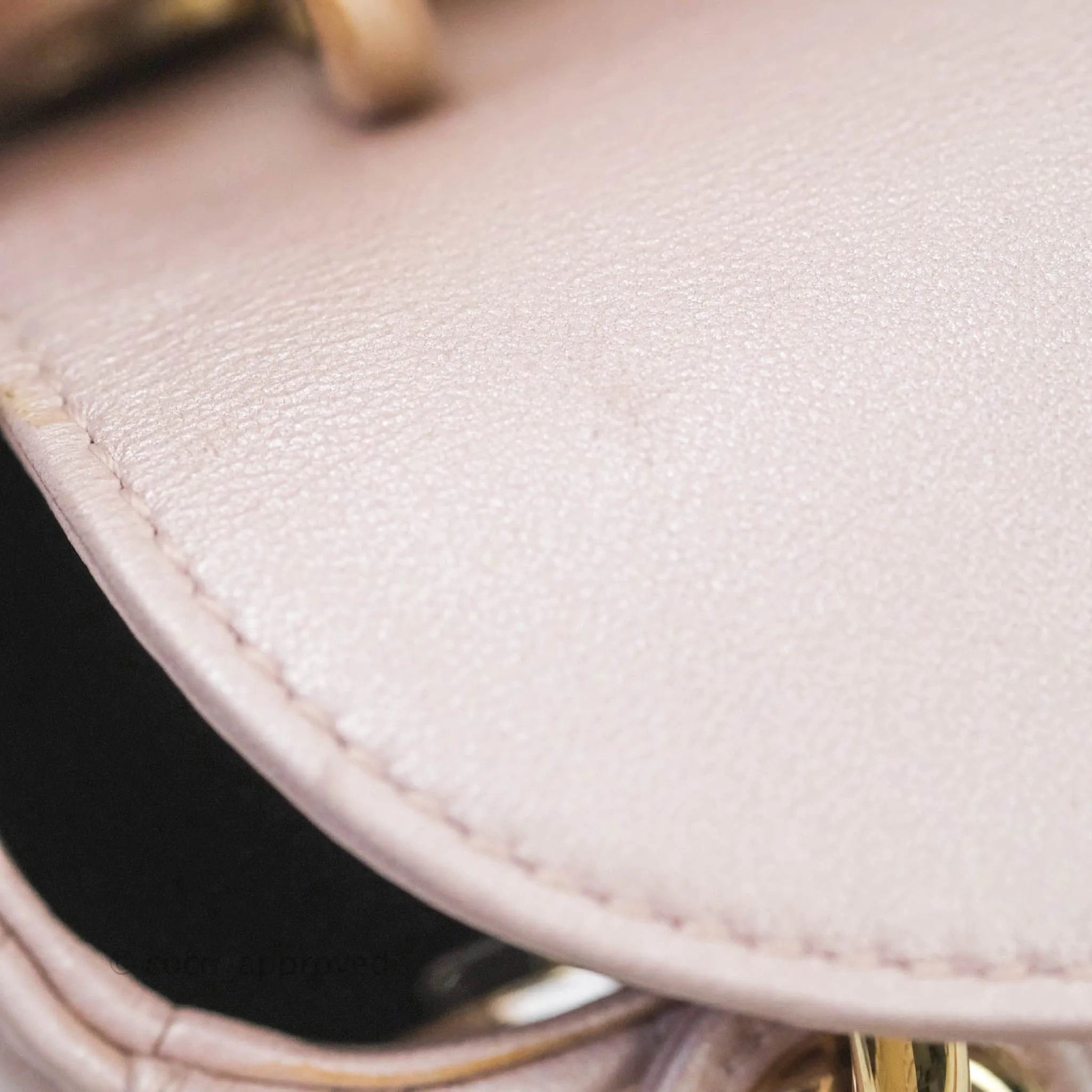 Christian Dior Calfskin Cannage Mini Lady Dior Light Pink