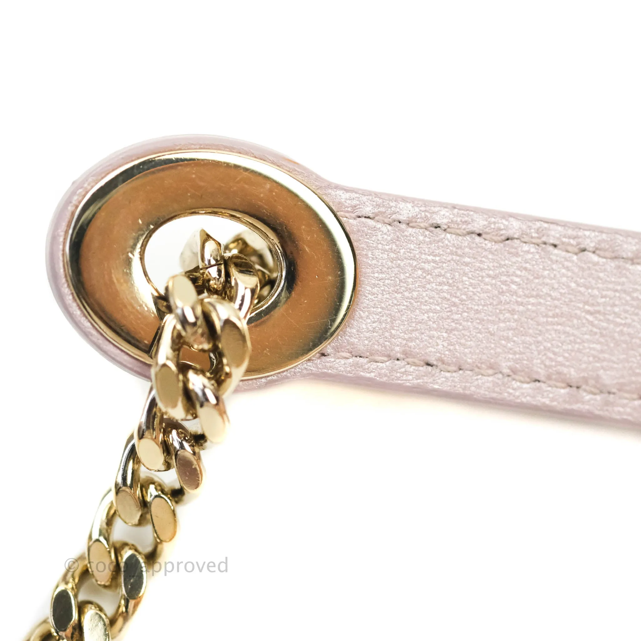 Christian Dior Calfskin Cannage Mini Lady Dior Light Pink