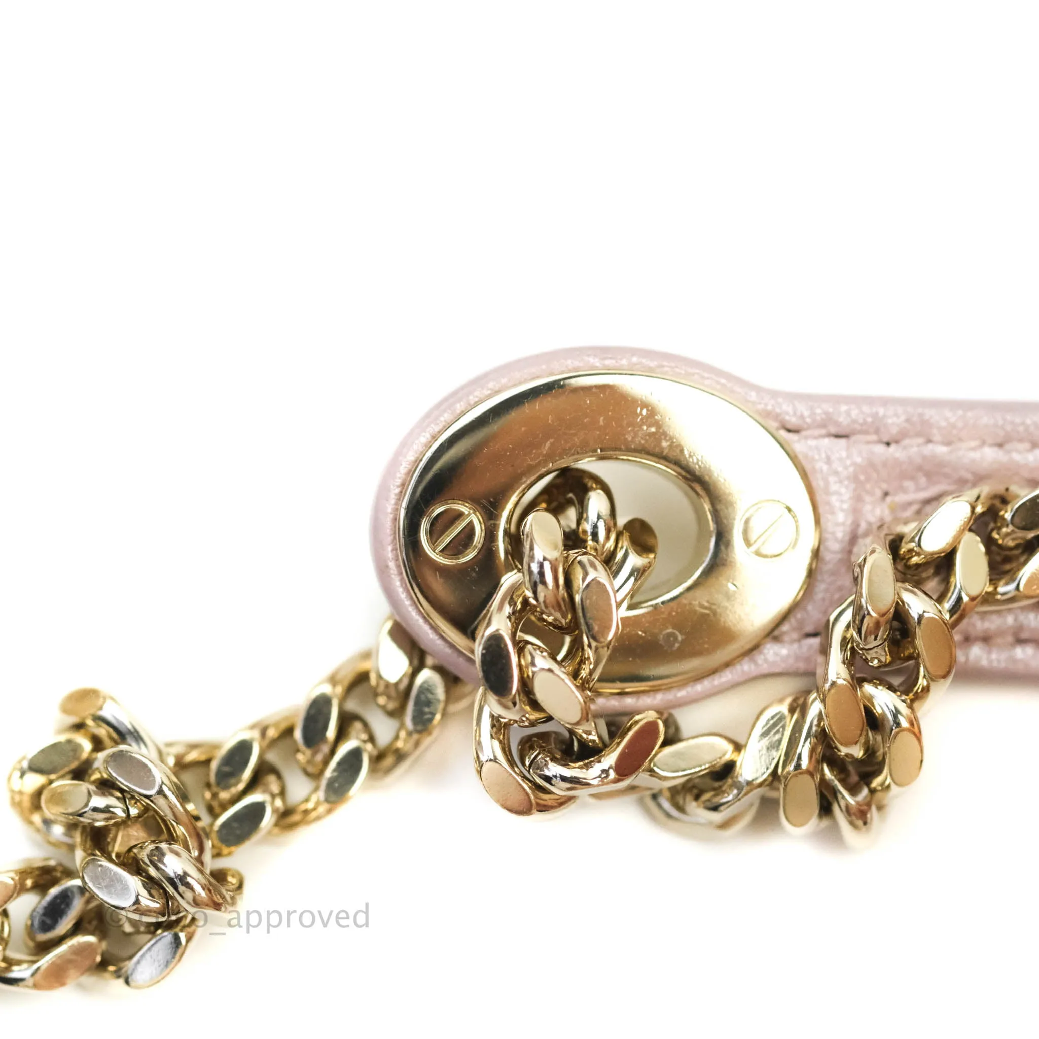 Christian Dior Calfskin Cannage Mini Lady Dior Light Pink
