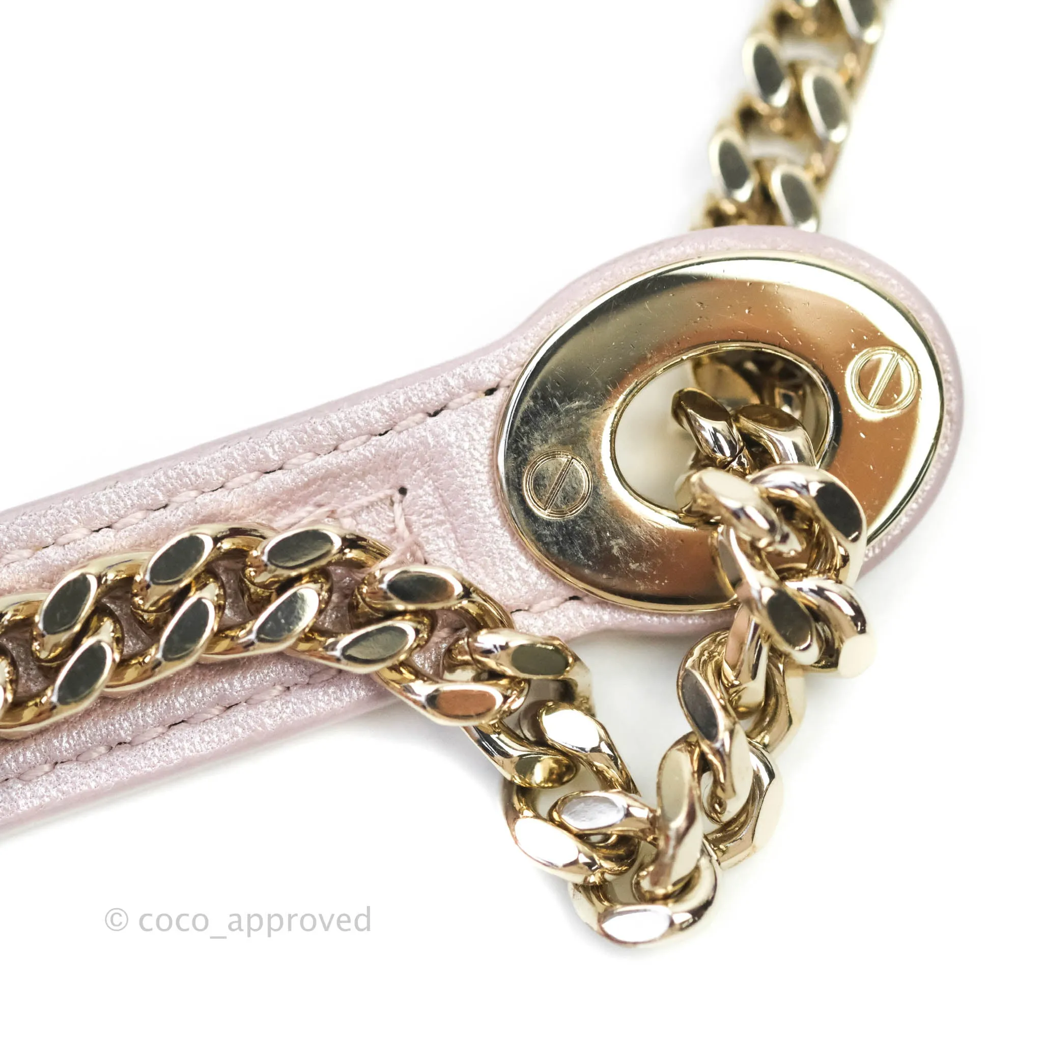 Christian Dior Calfskin Cannage Mini Lady Dior Light Pink