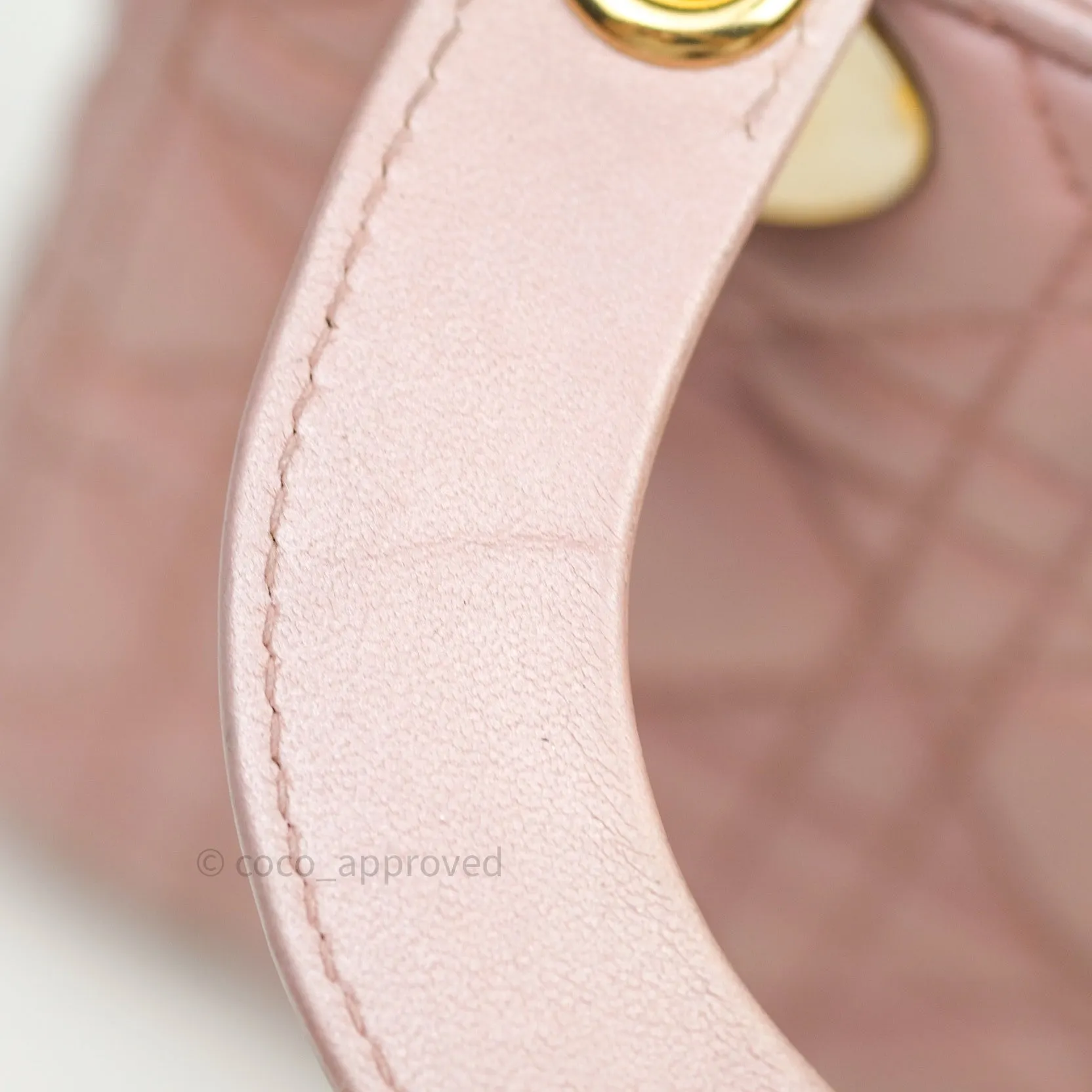 Christian Dior Calfskin Cannage Mini Lady Dior Pink