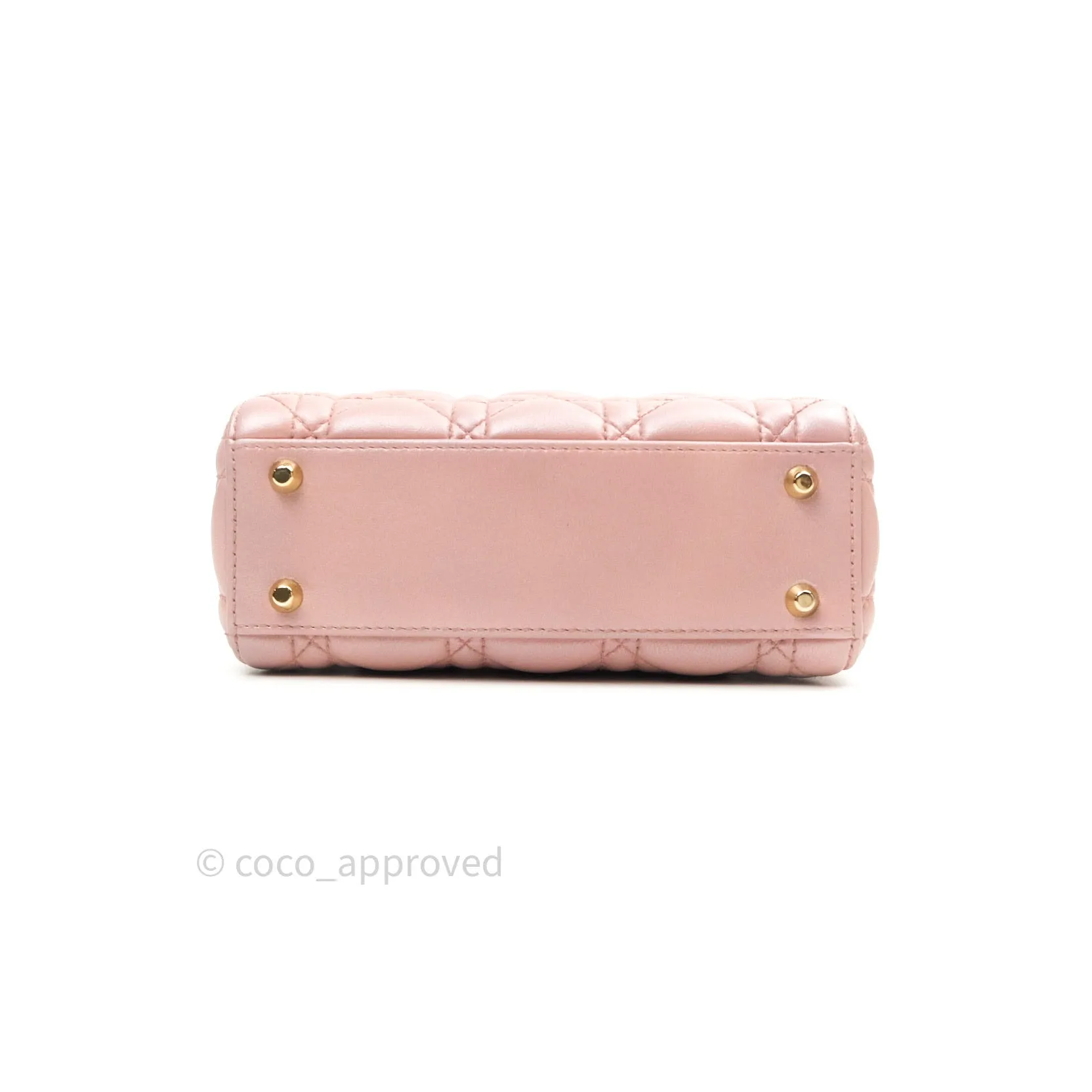 Christian Dior Calfskin Cannage Mini Lady Dior Pink